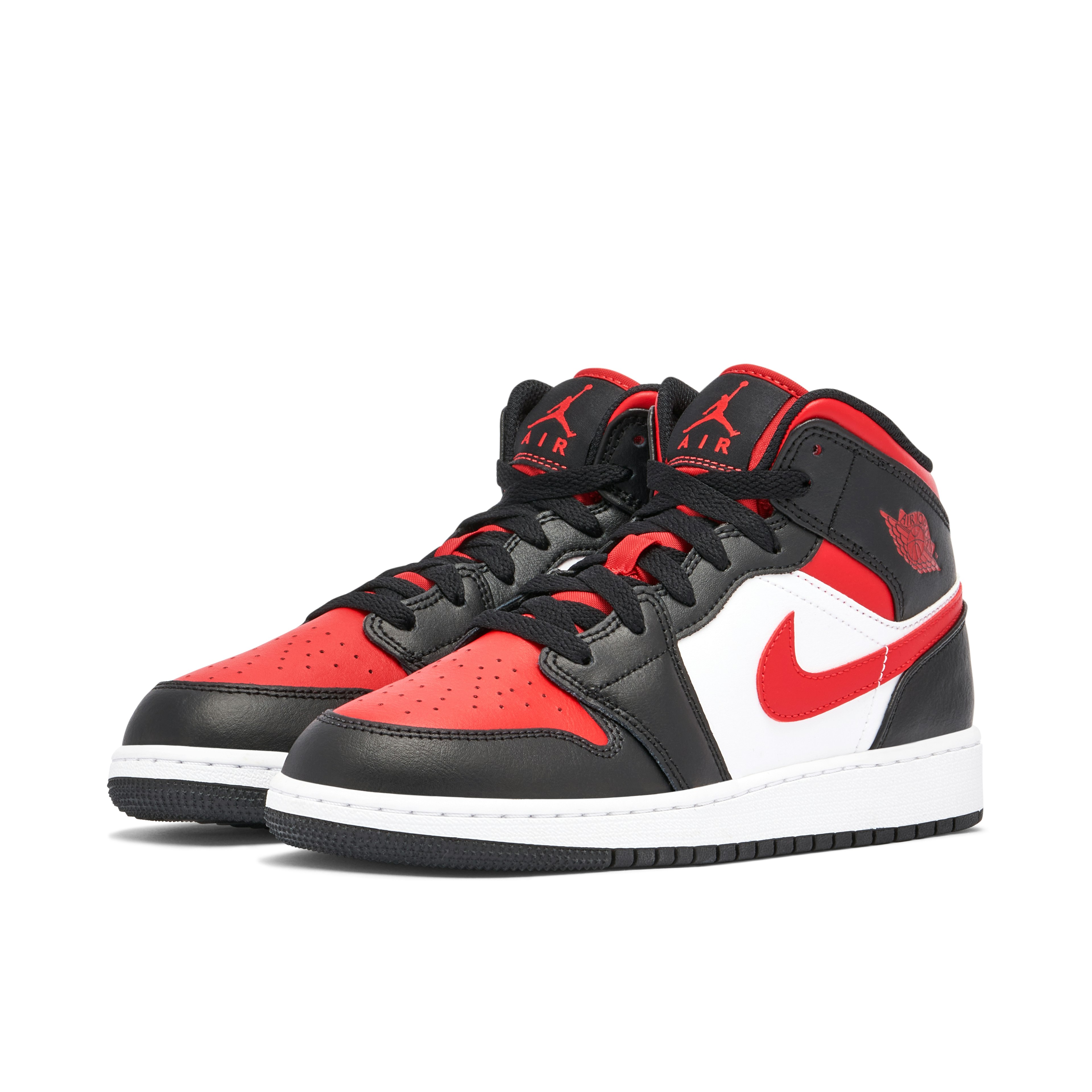 Air Jordan 1 Mid Bred Toe White GS