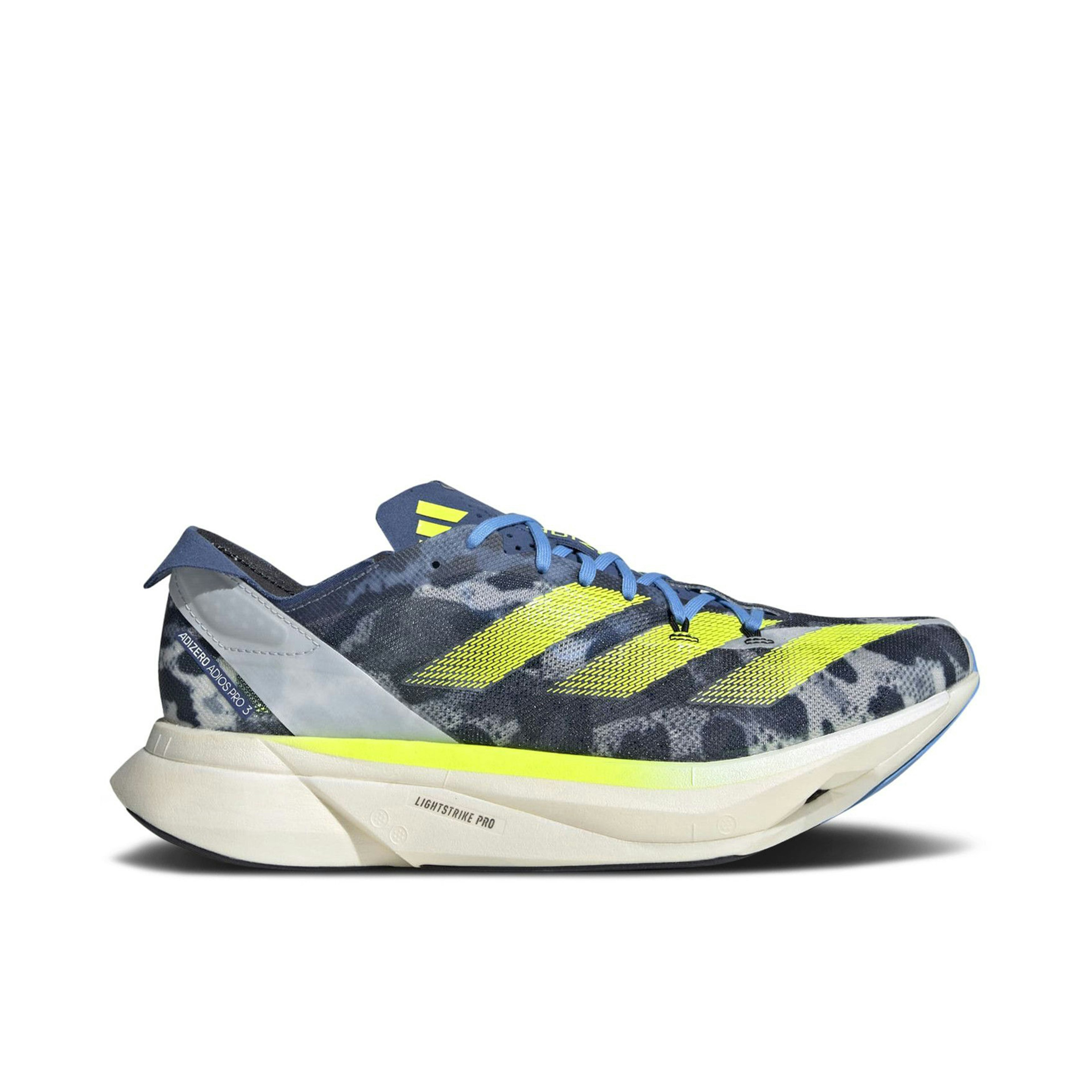 Adidas Adizero Adios Pro 3 Crystal White Lucid Lemon Blue Burst