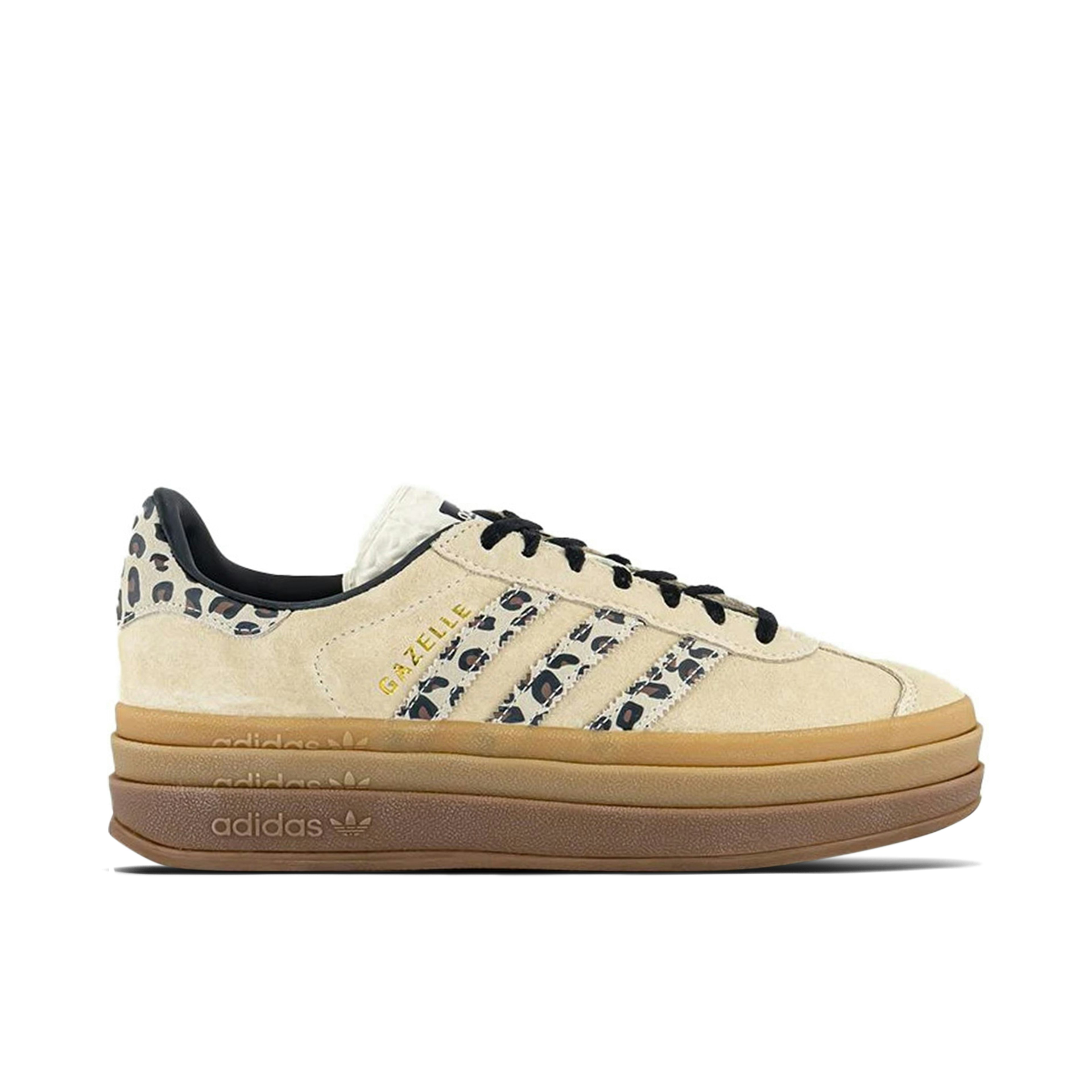 Adidas Gazelle Bold Cream Black Leopard Womens