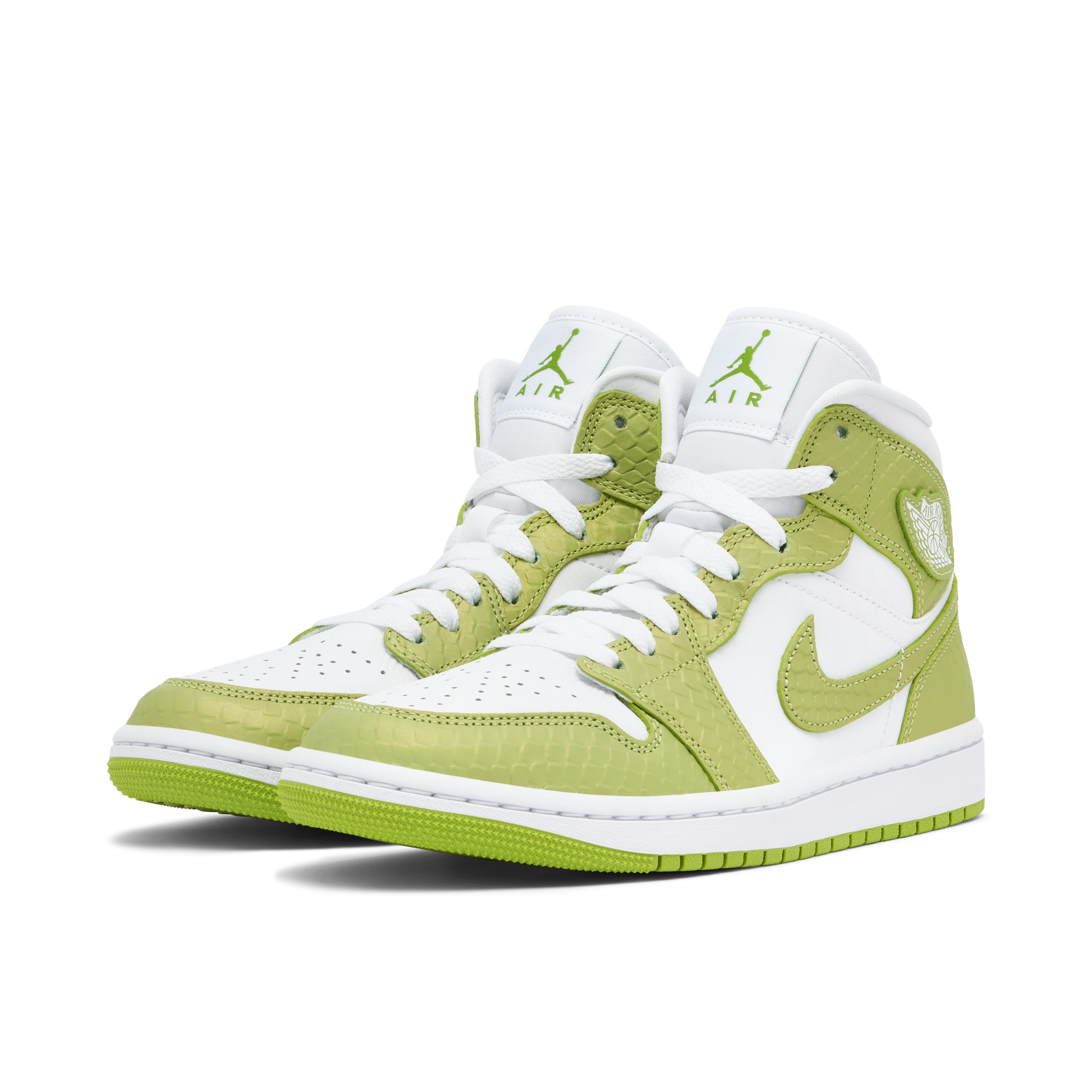 Air Jordan 1 Mid Green Python Womens