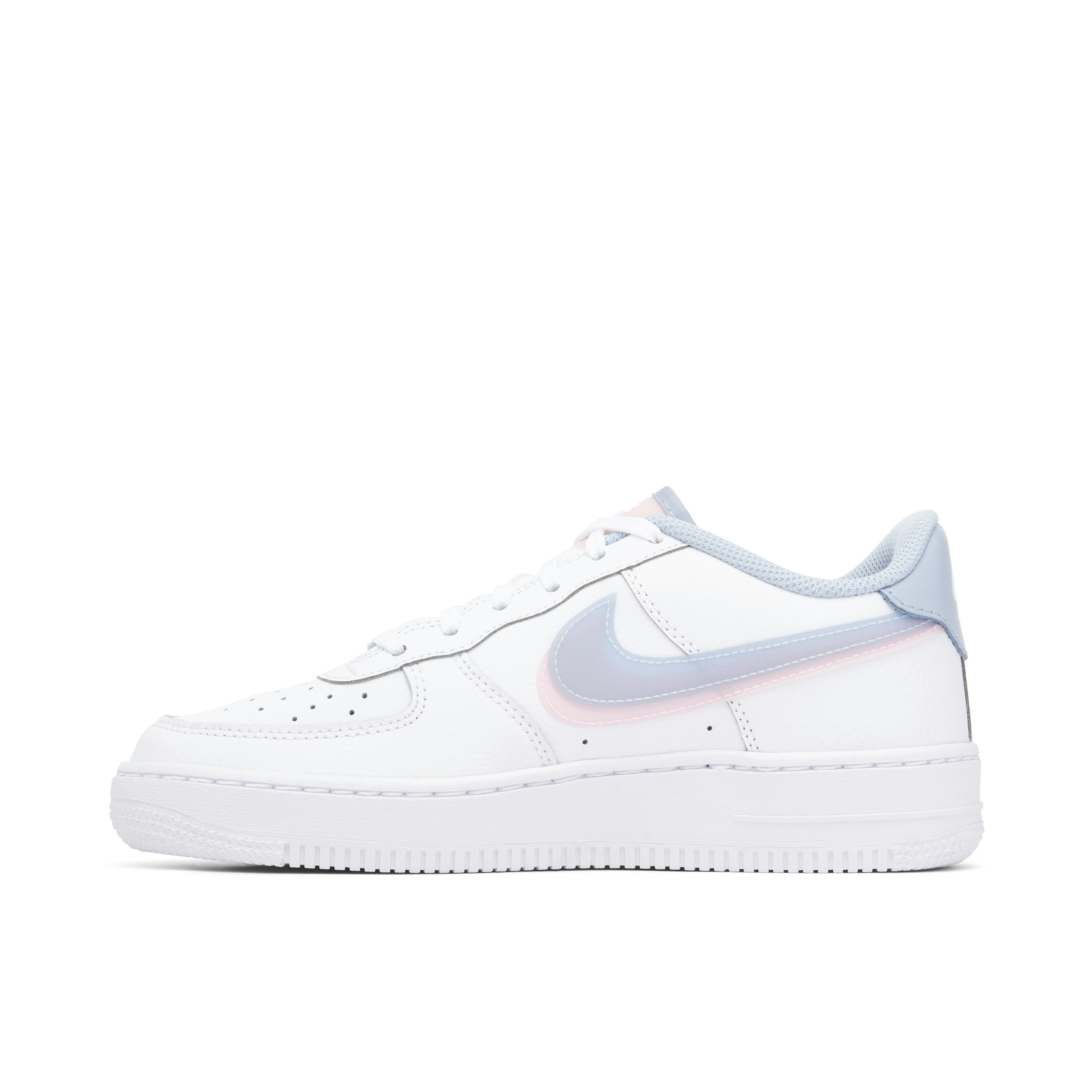 Nike Air Force 1 Low 07 LV8 Double Swoosh White Armory Blue GS