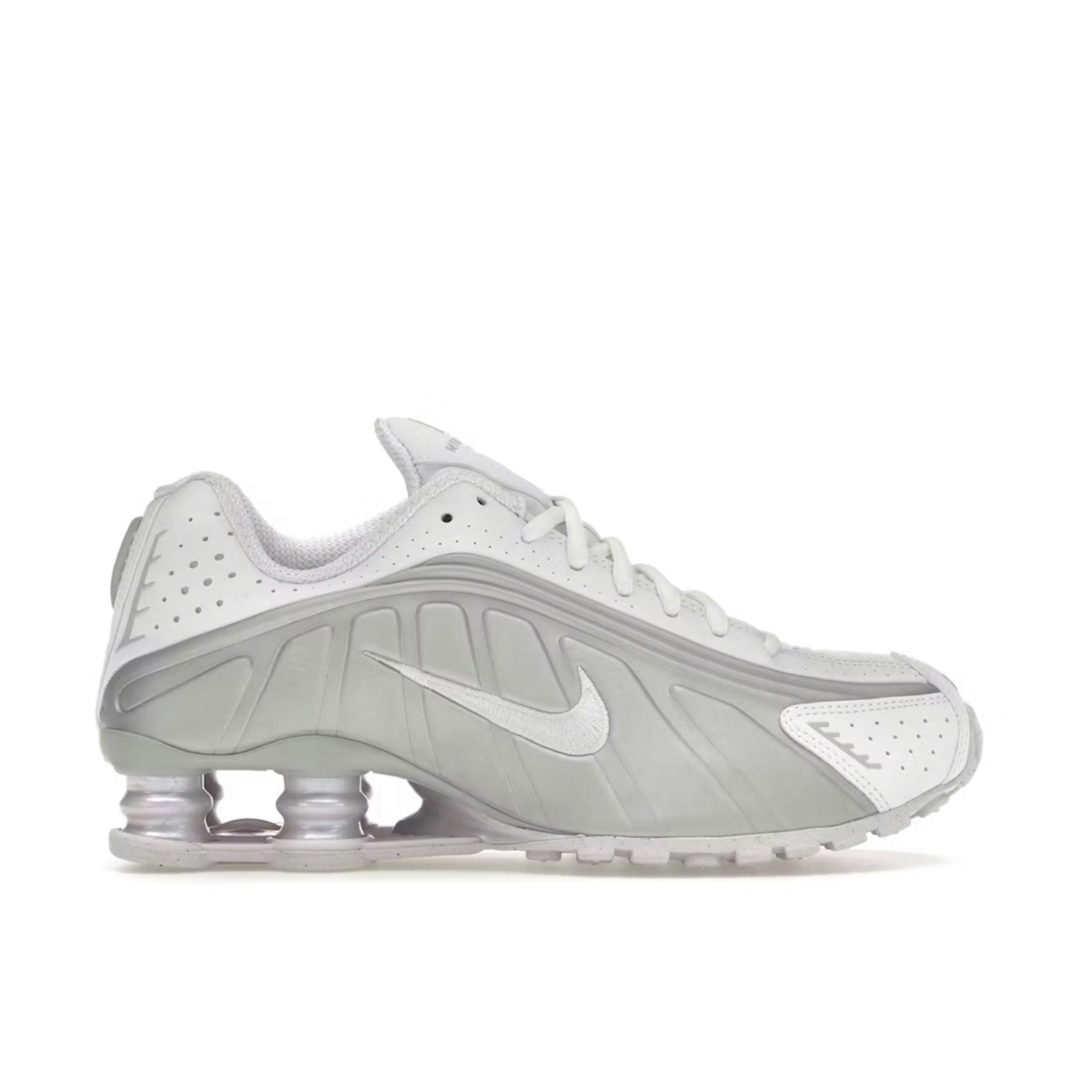 Nike Shox R4 White Metallic Platinum Barely Grape Womens