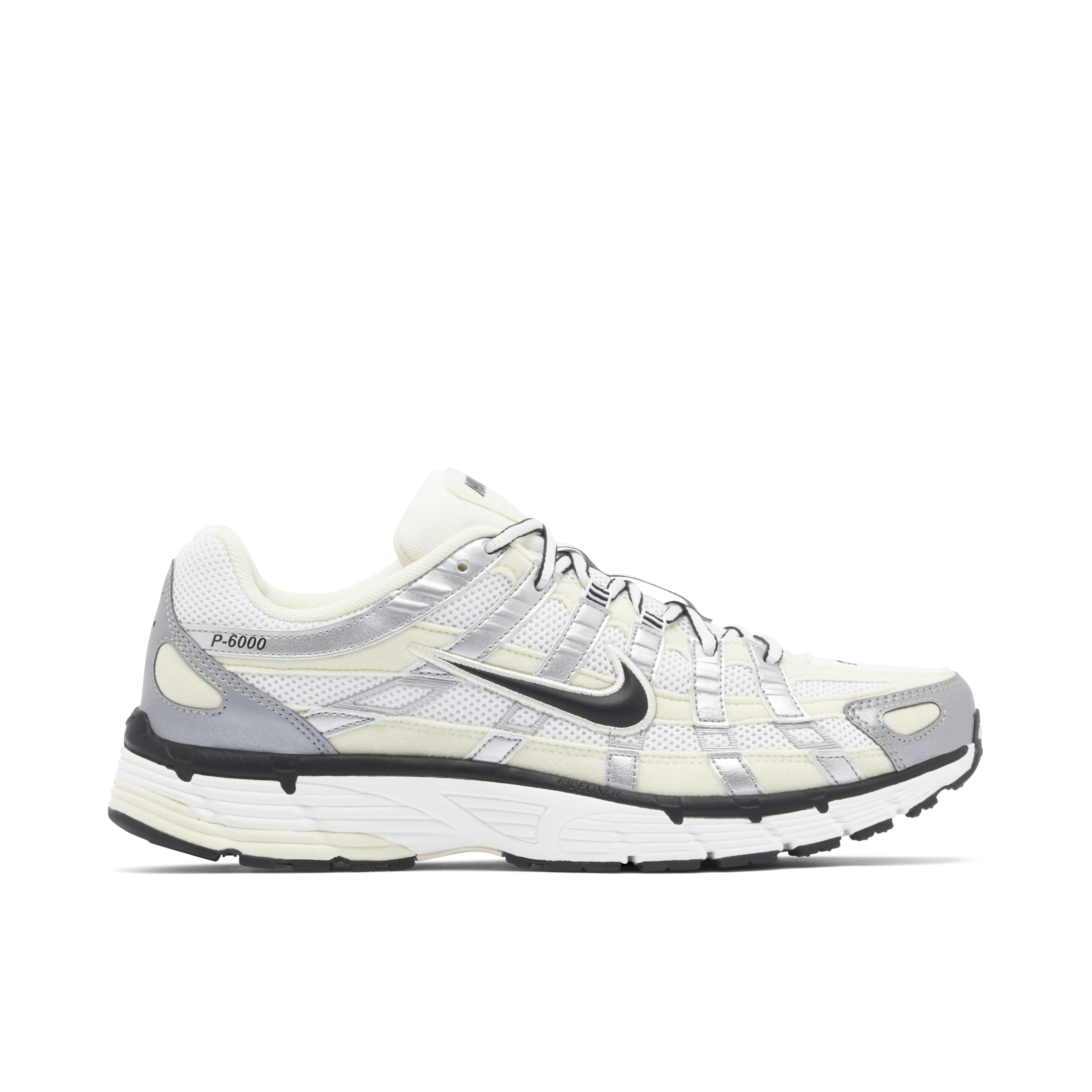 Nike P-6000 Coconut Milk Metallic Silver Womens