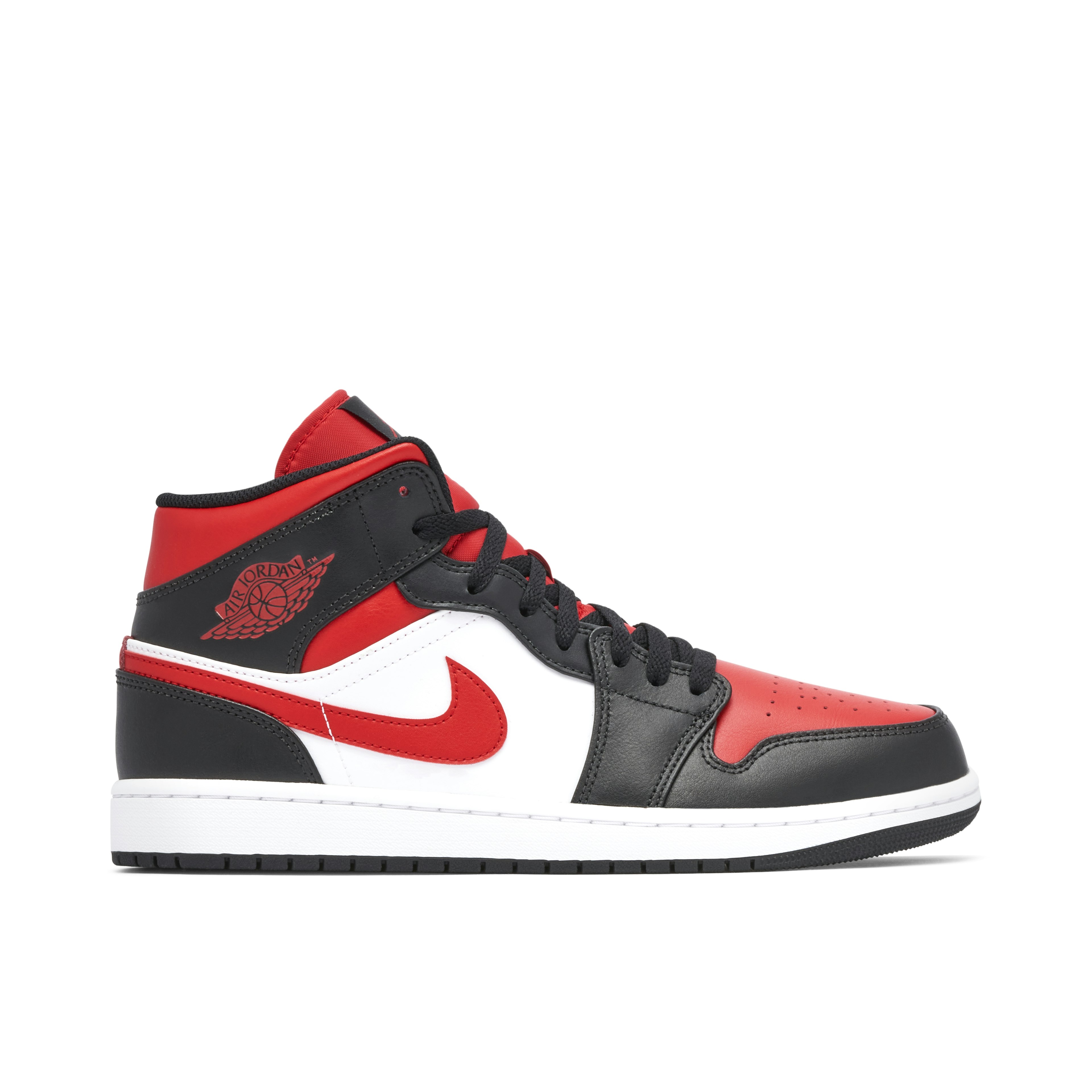 Air jordan several 1 Mid Bred Toe White