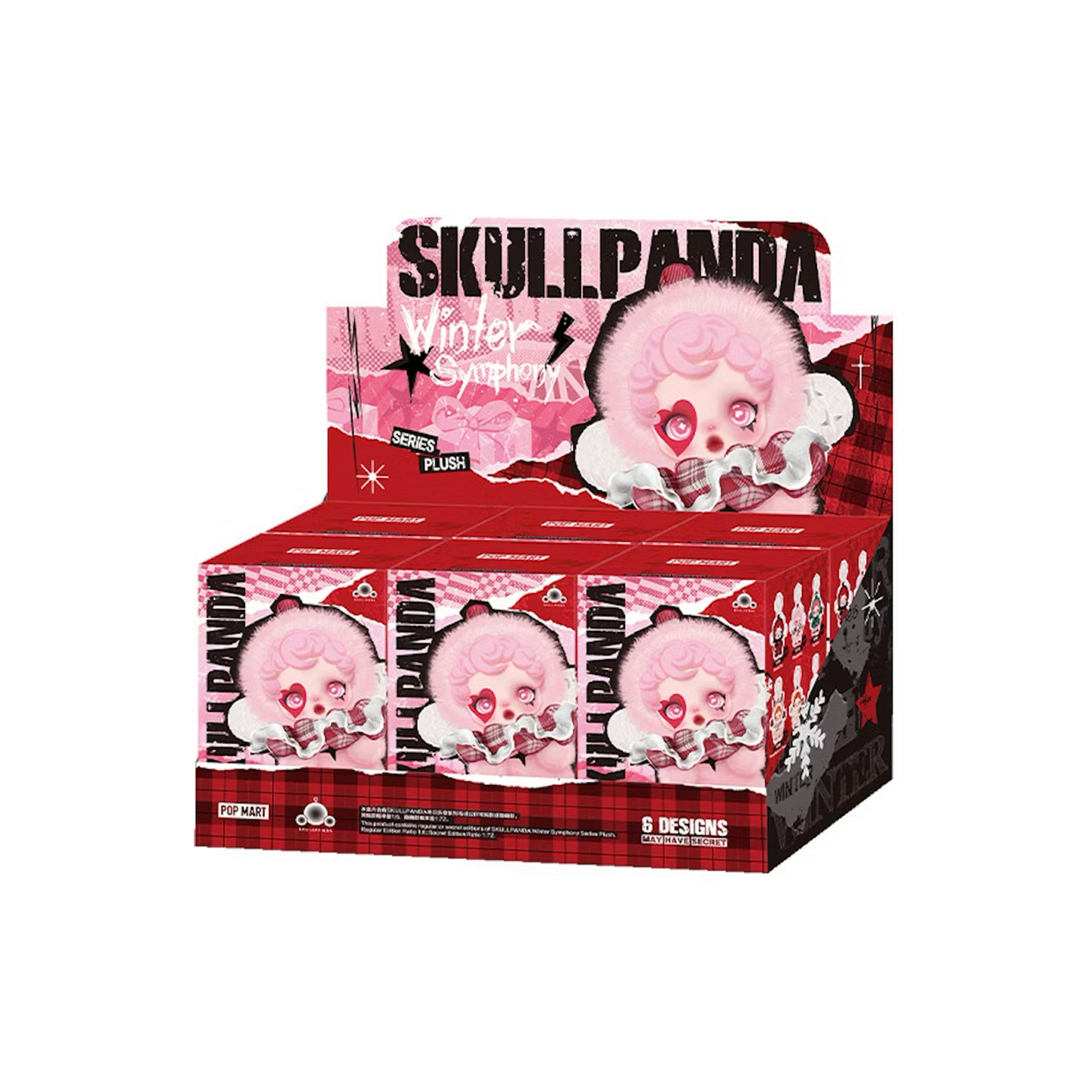Pop Mart SKULLPANDA Winter Symphony Series Vinyl Face Plush Pendant Sealed Case (6 Blind Box)
