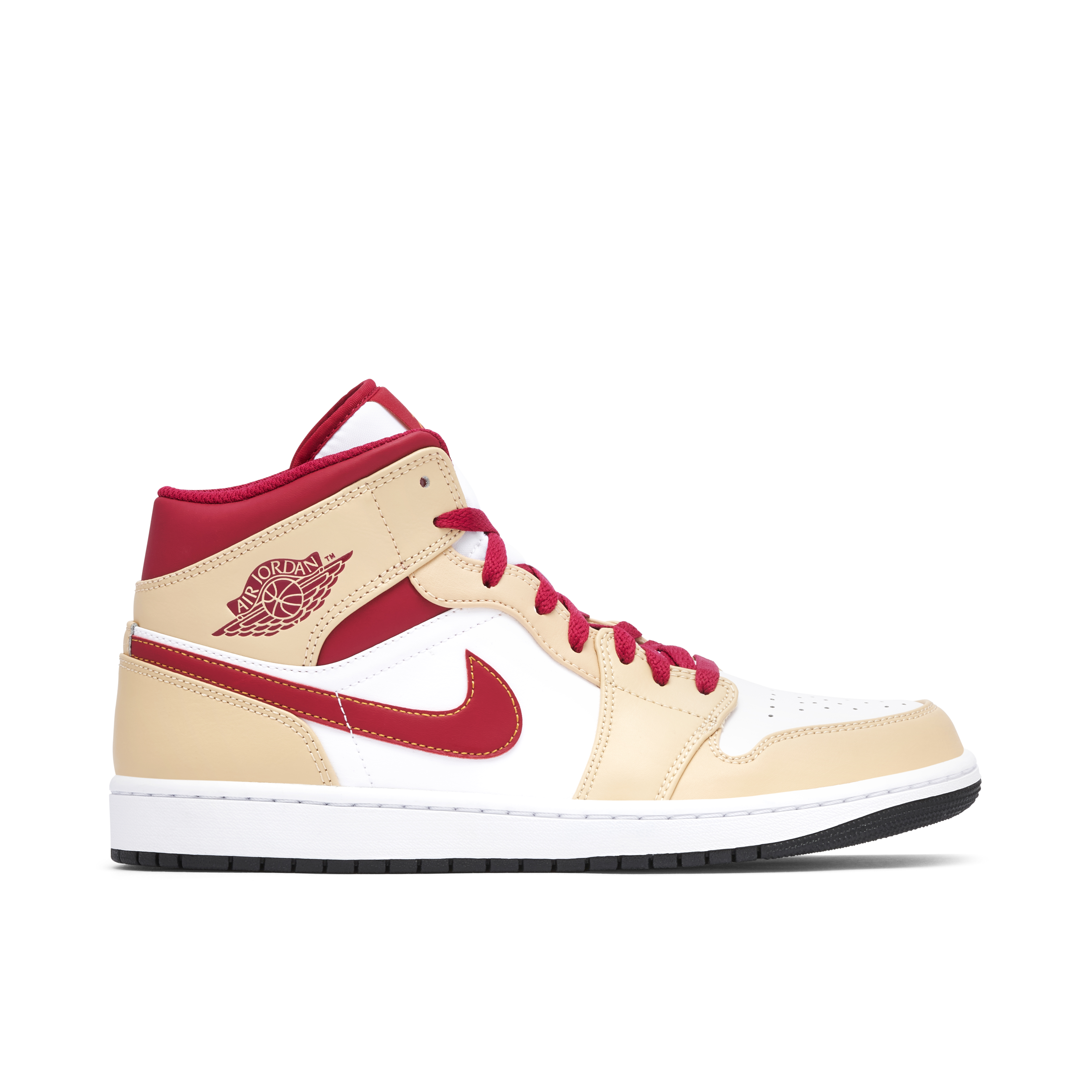 Nike Air Jordan 1 Mid online Shoes in Light Curry Cardinal Red