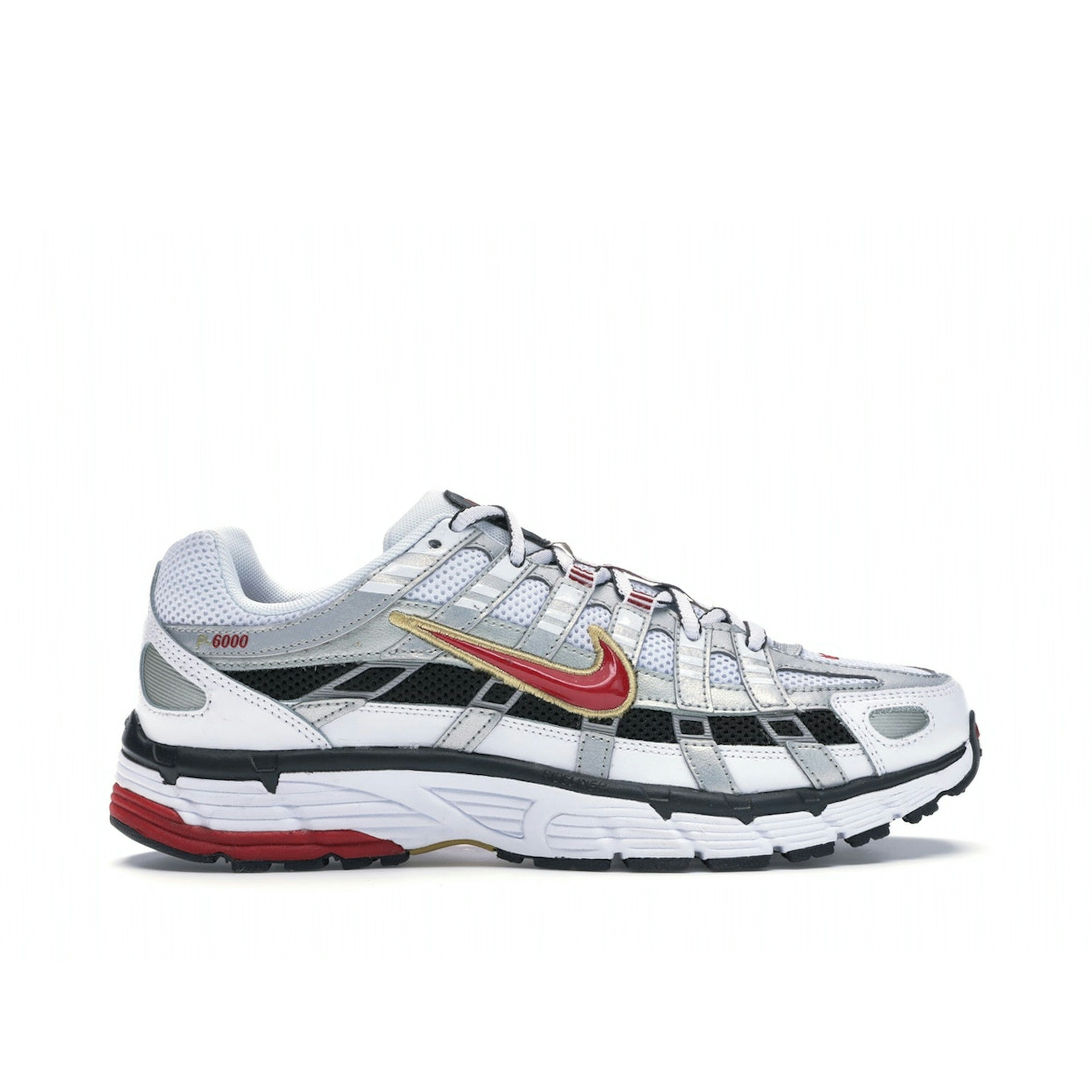 Nike P-6000 White Gold Red Femme