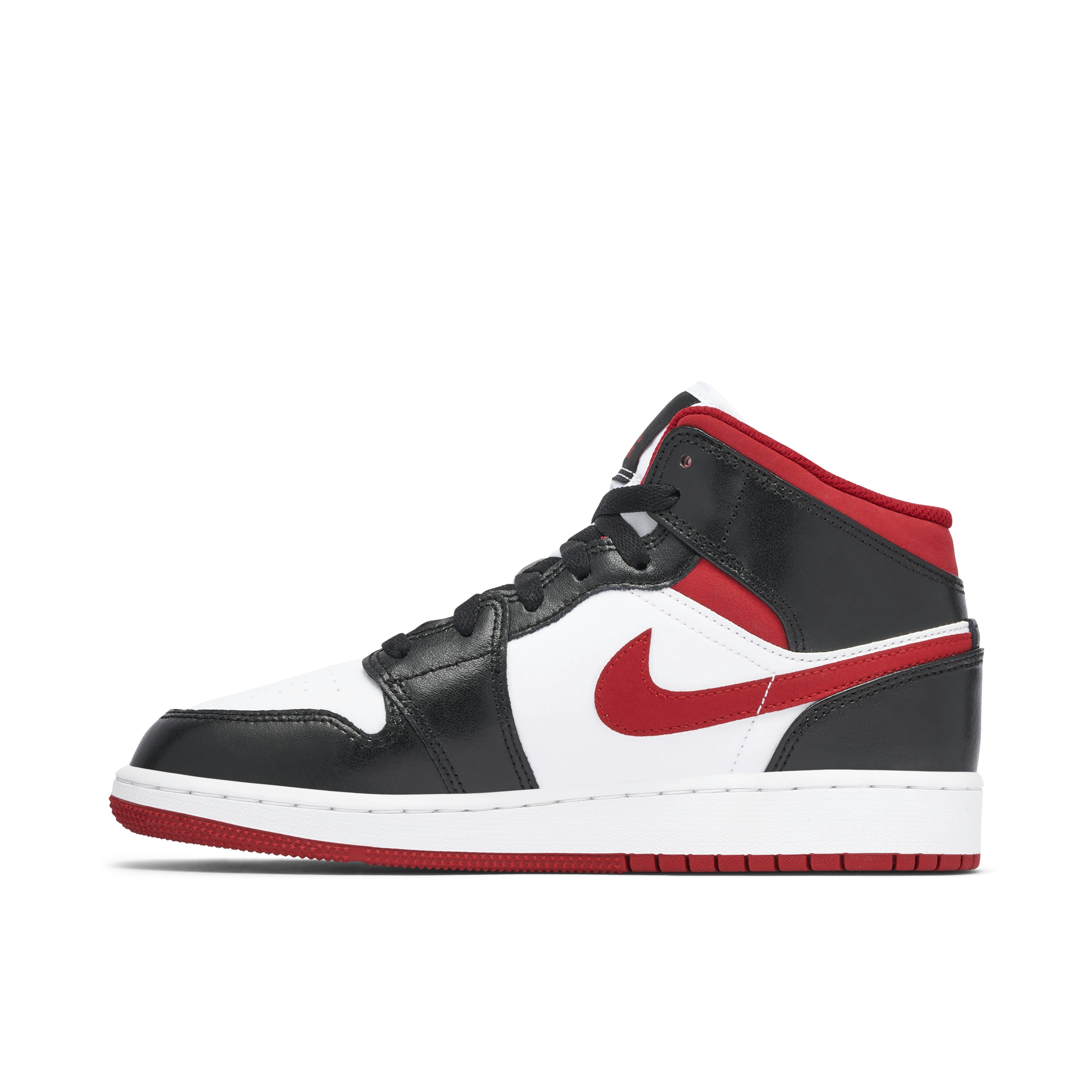 Air Jordan 1 Mid Black White Gym Red GS
