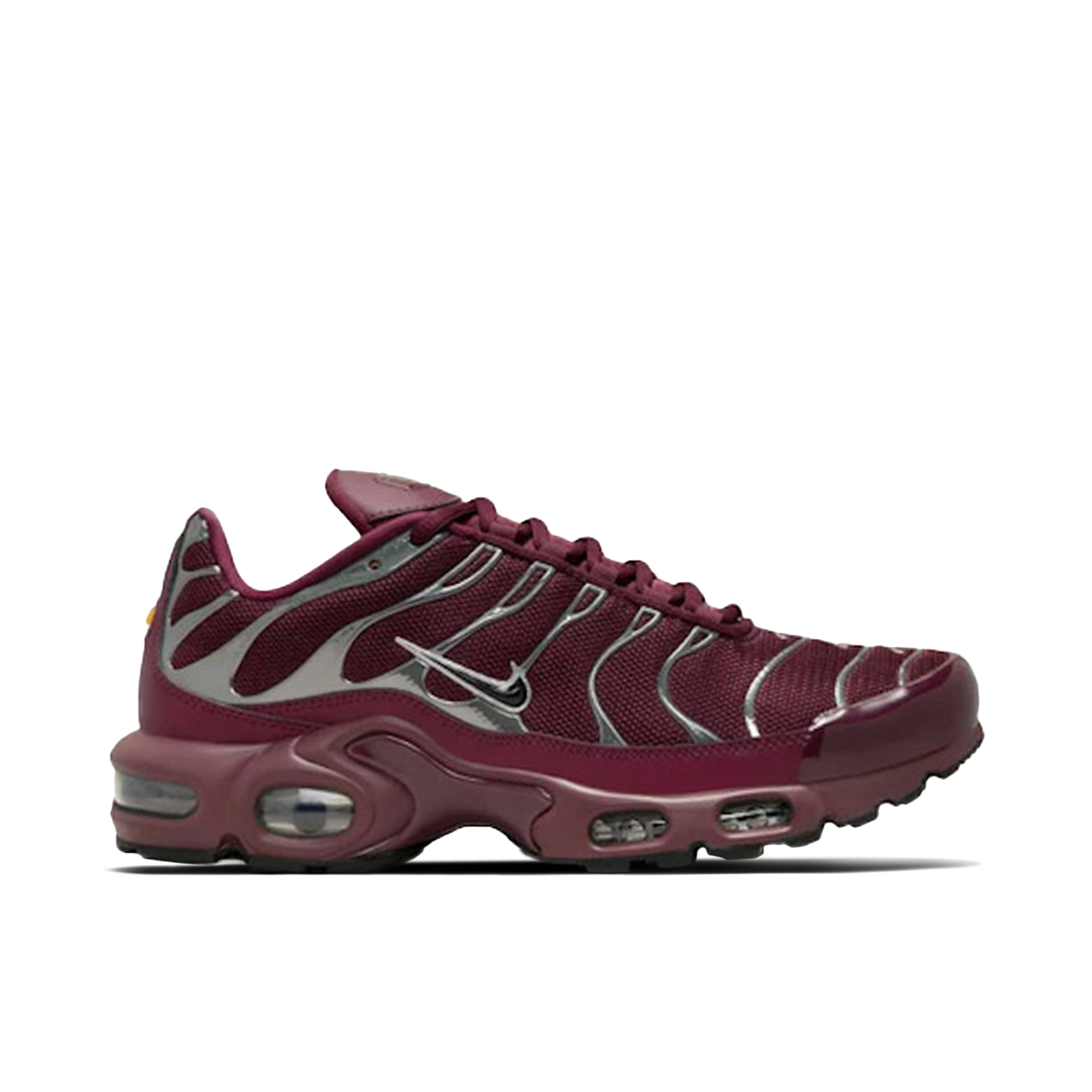 Nike Air Max Plus SE Night Maroon Metallic Silver Womens