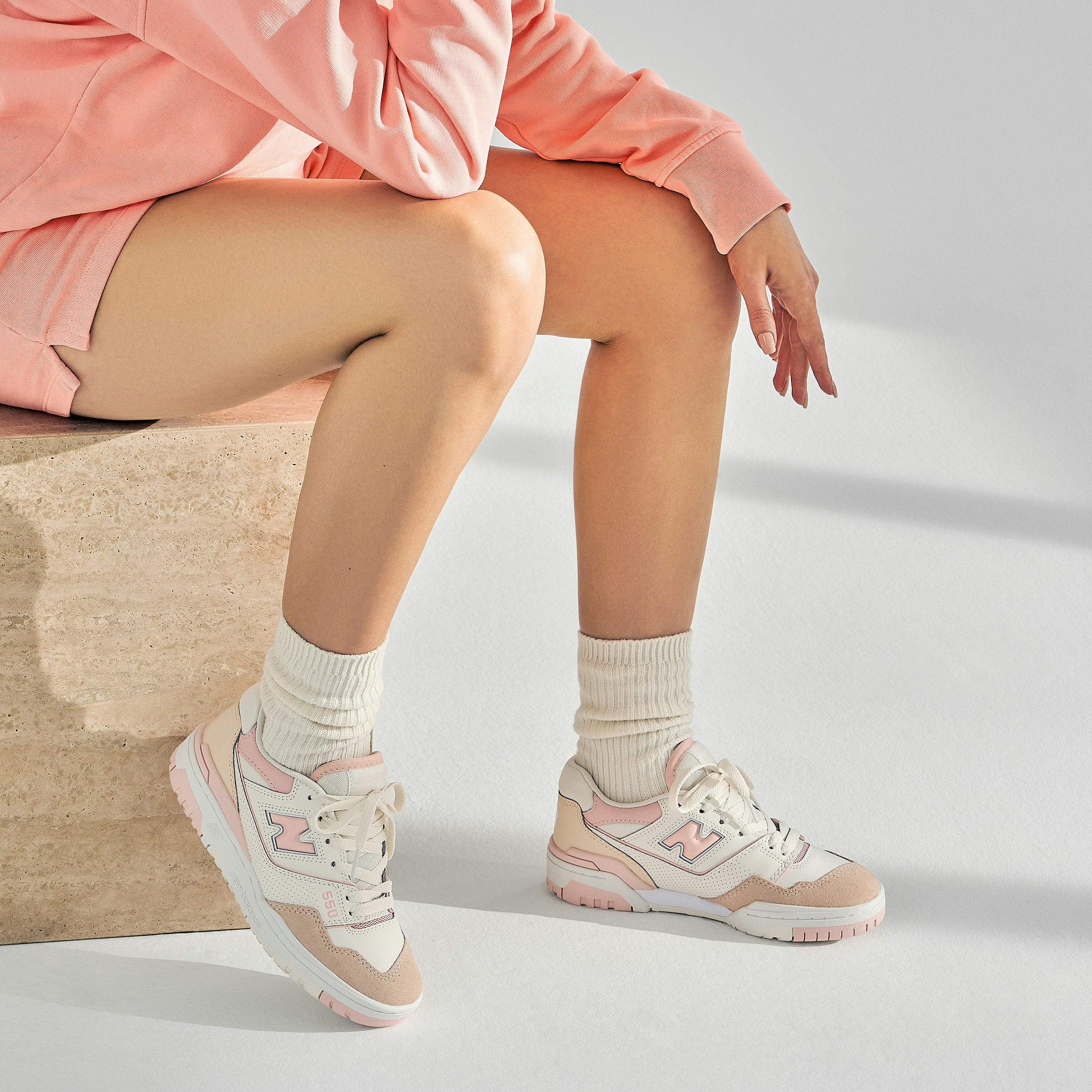New Balance 550 White Pink Womens