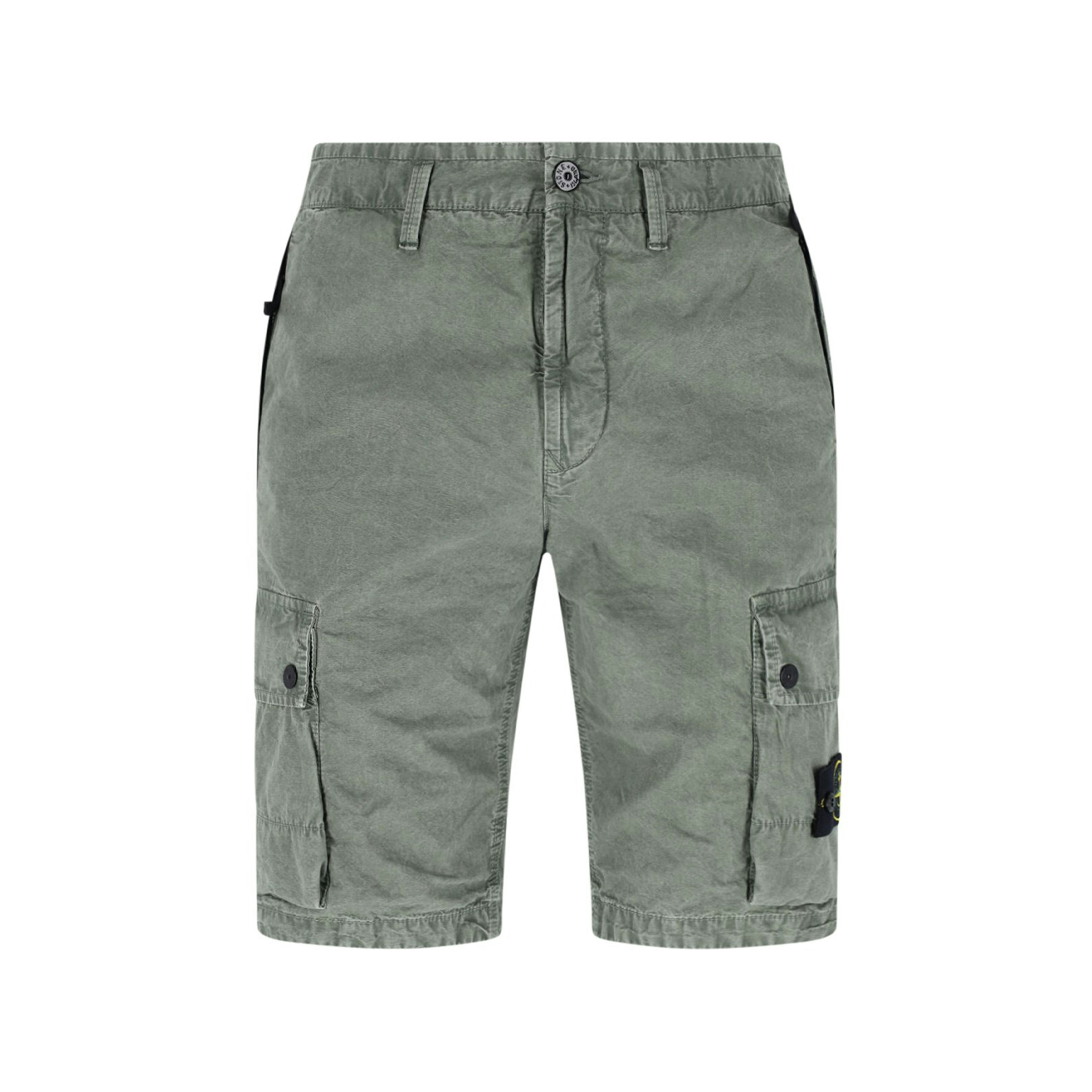 Stone Island Bermuda Shorts Logo Military Green