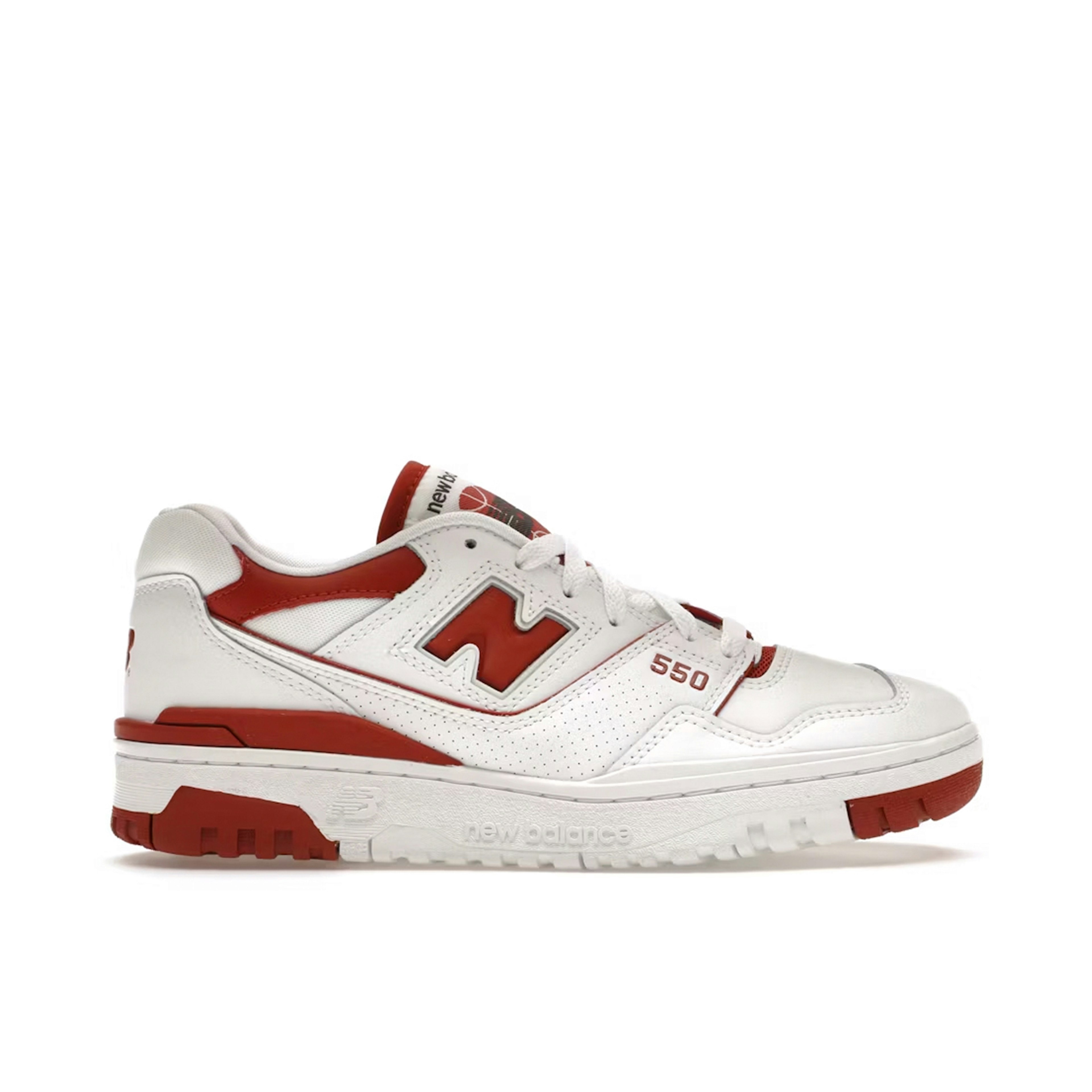 New Balance 550 White Brick Red Womens