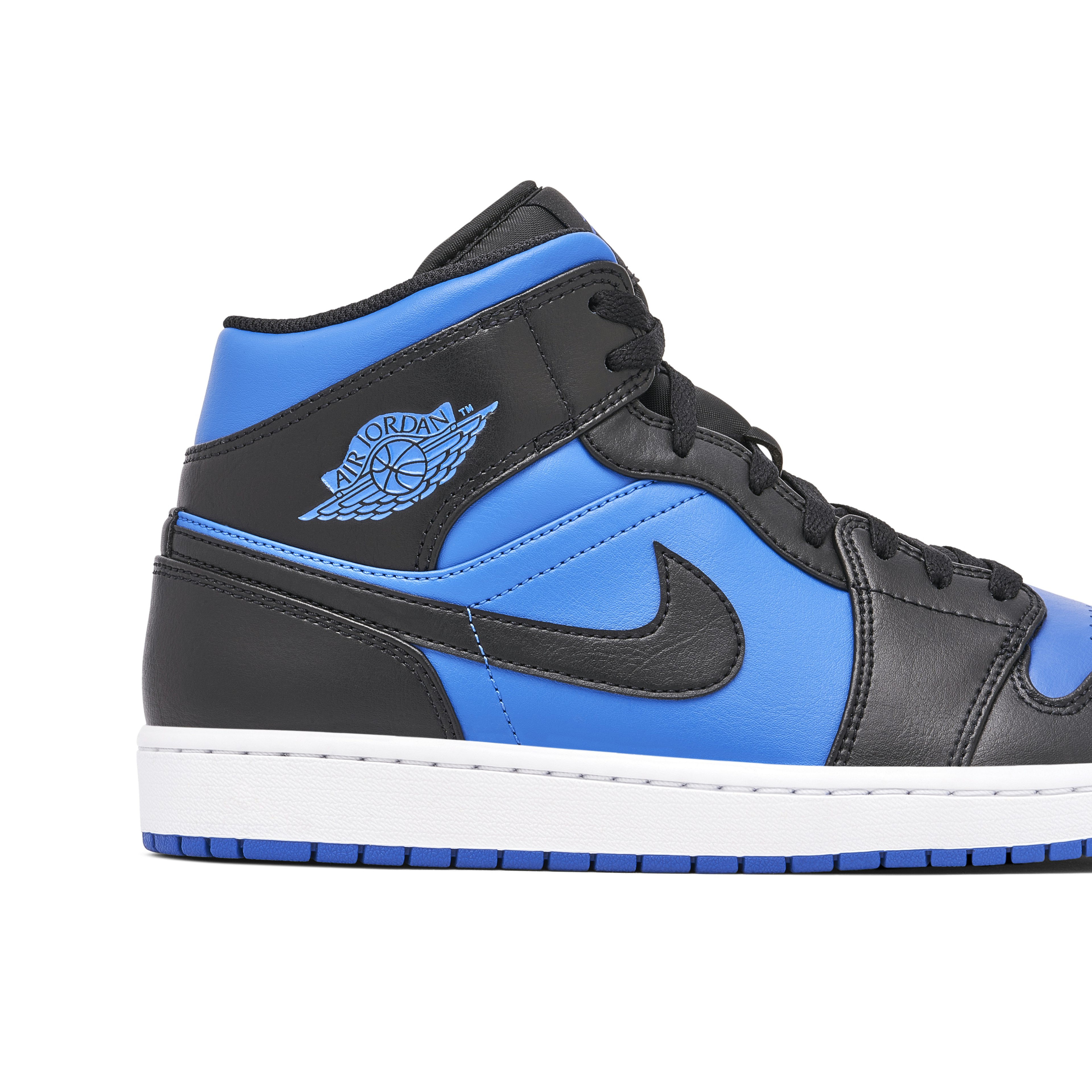 AIR JORDAN 1 MID BLACK ROYAL BLUE