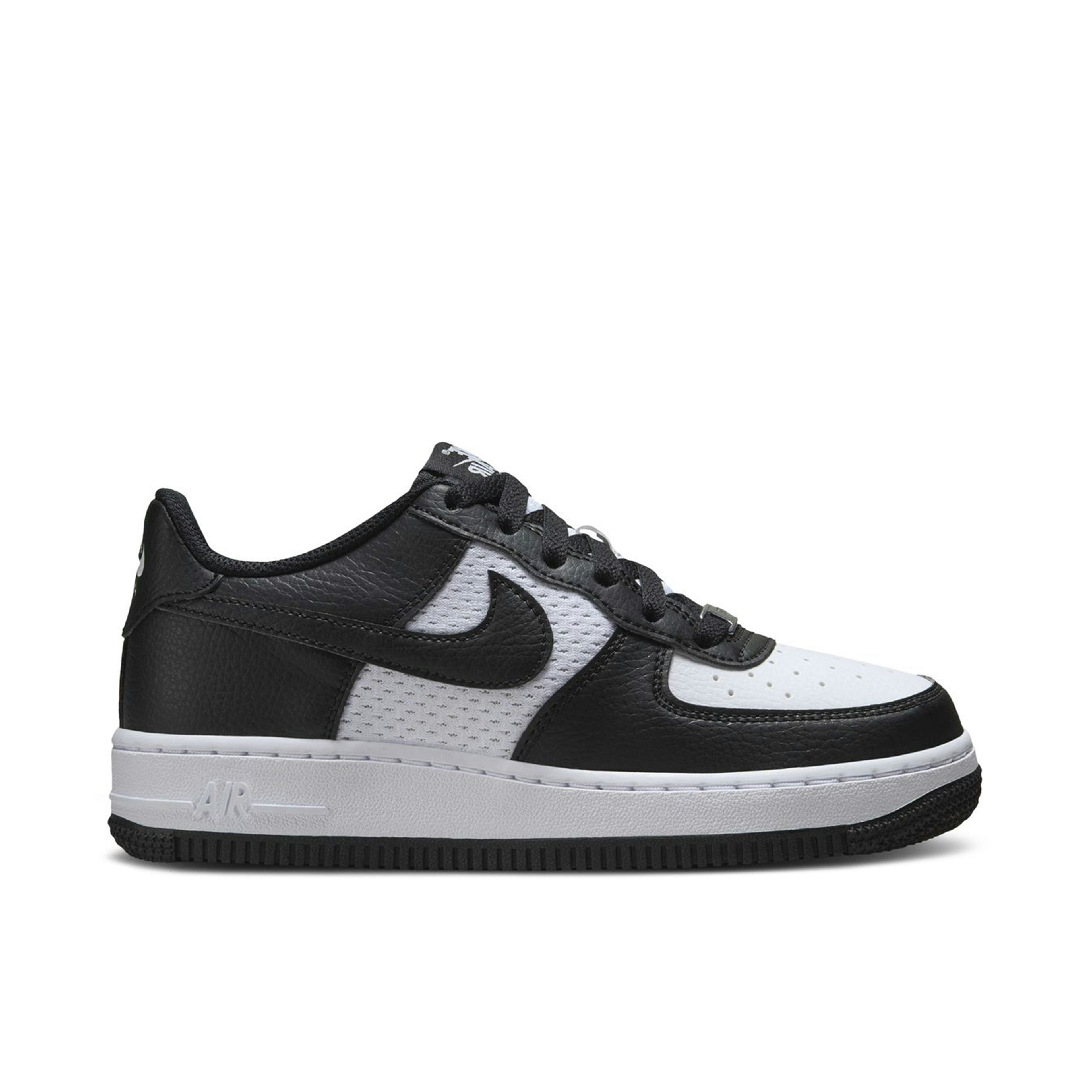 Nike Air Force 1 Low Black White Mesh GS