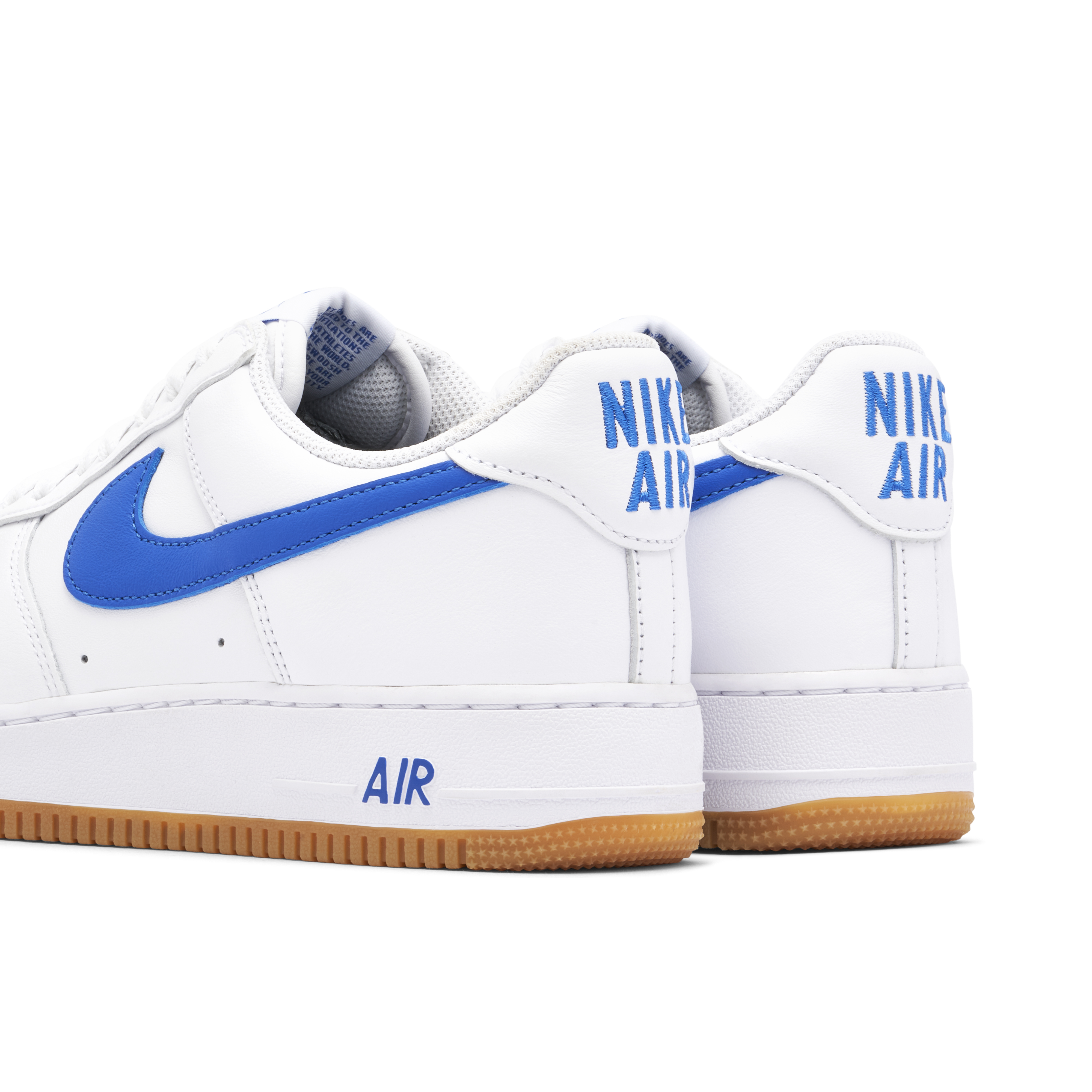 Nike Air Force 1 AF1 Size 9.5 Low Oversized Swoosh Blue Holograph White store 2441-101