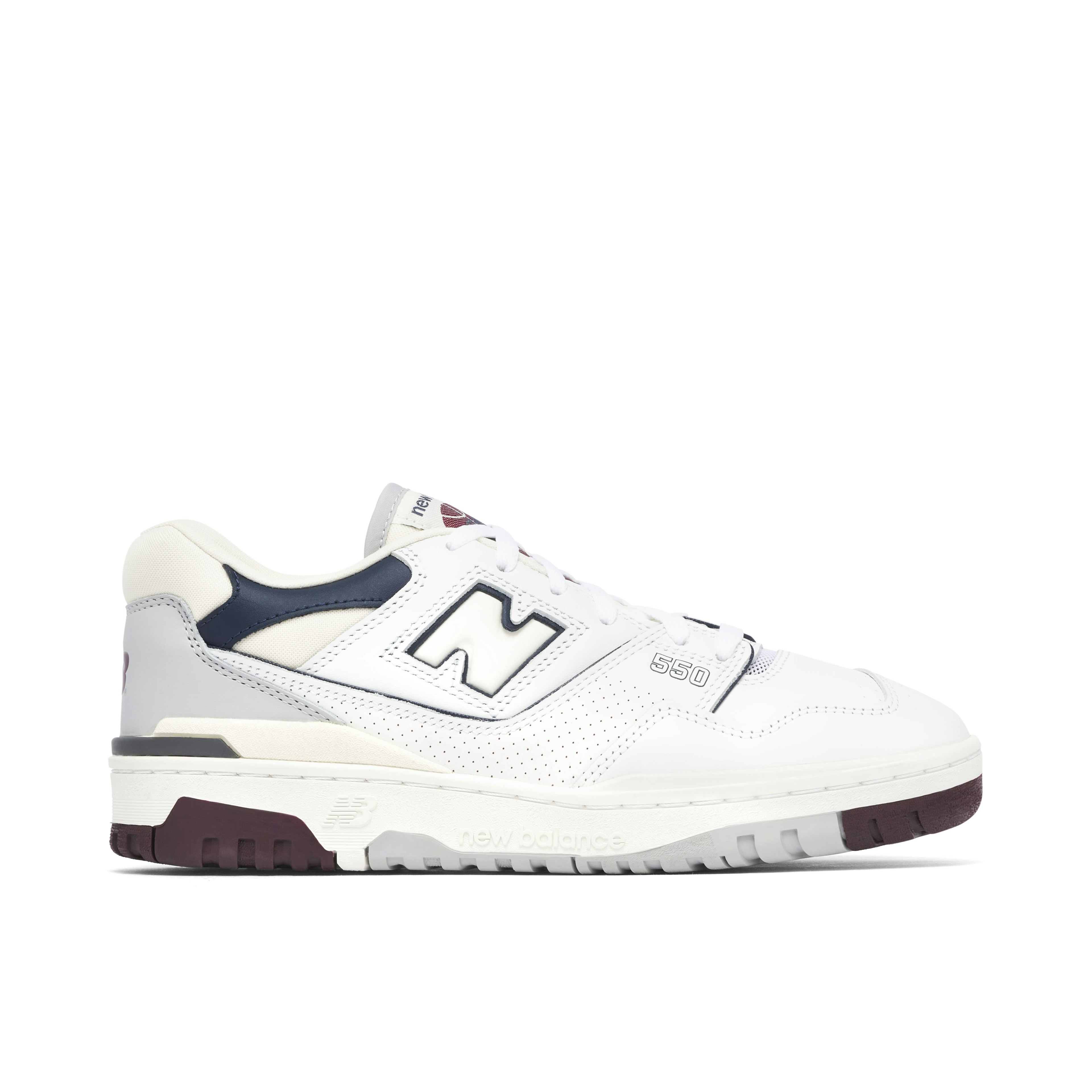 New Balance 550 White Burgundy Navy