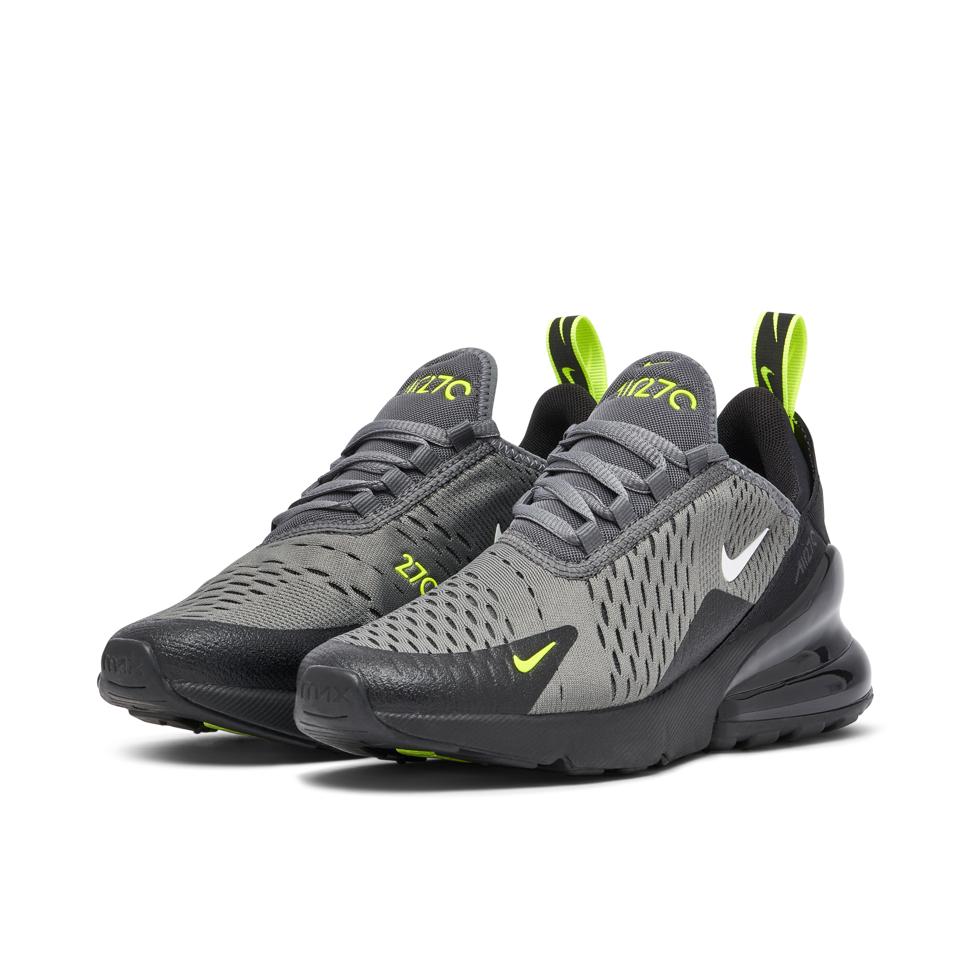 Nike Air Max 270 Iron Grey Volt GS DZ5631 001 Laced