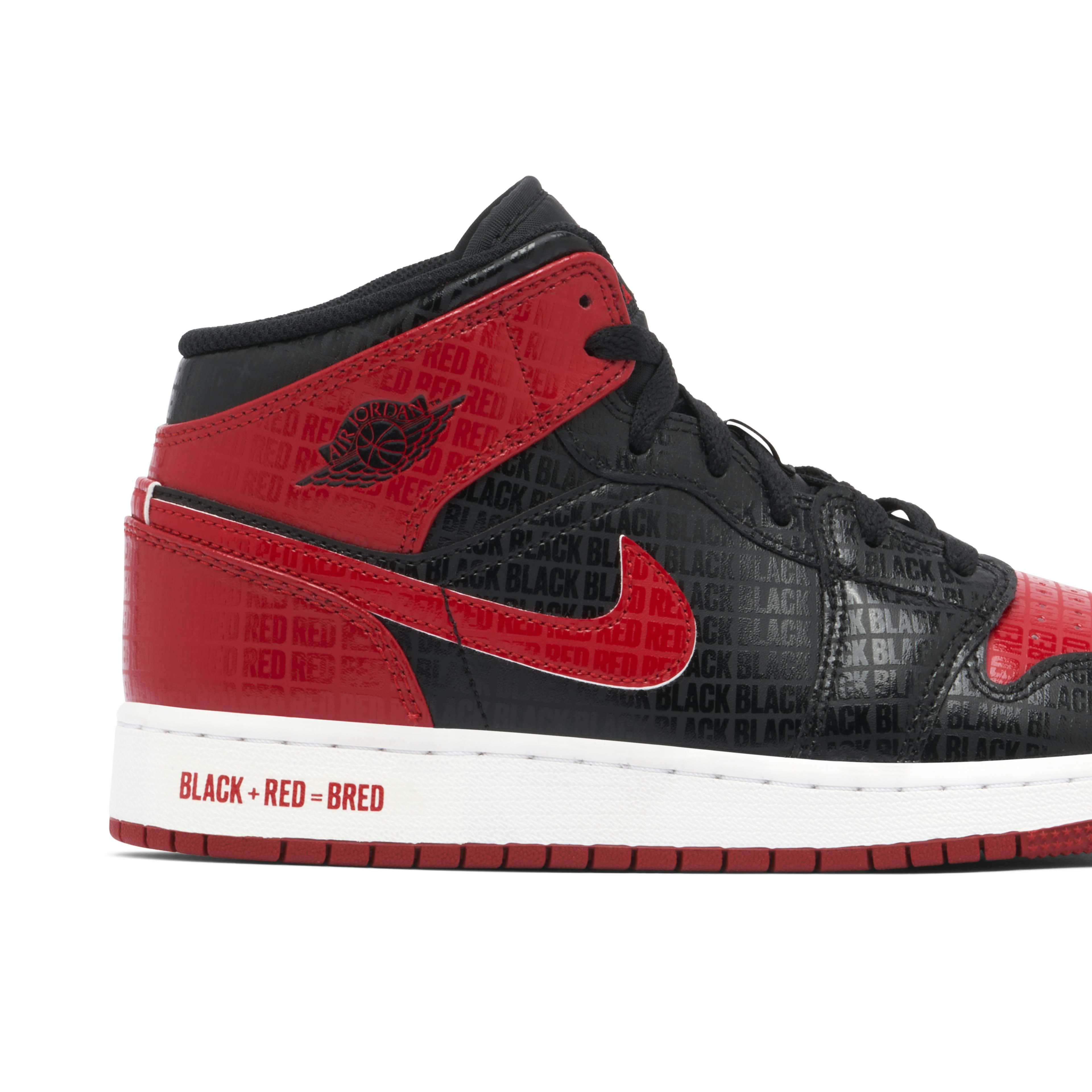 Air Jordan 1 Mid Bred Text GS