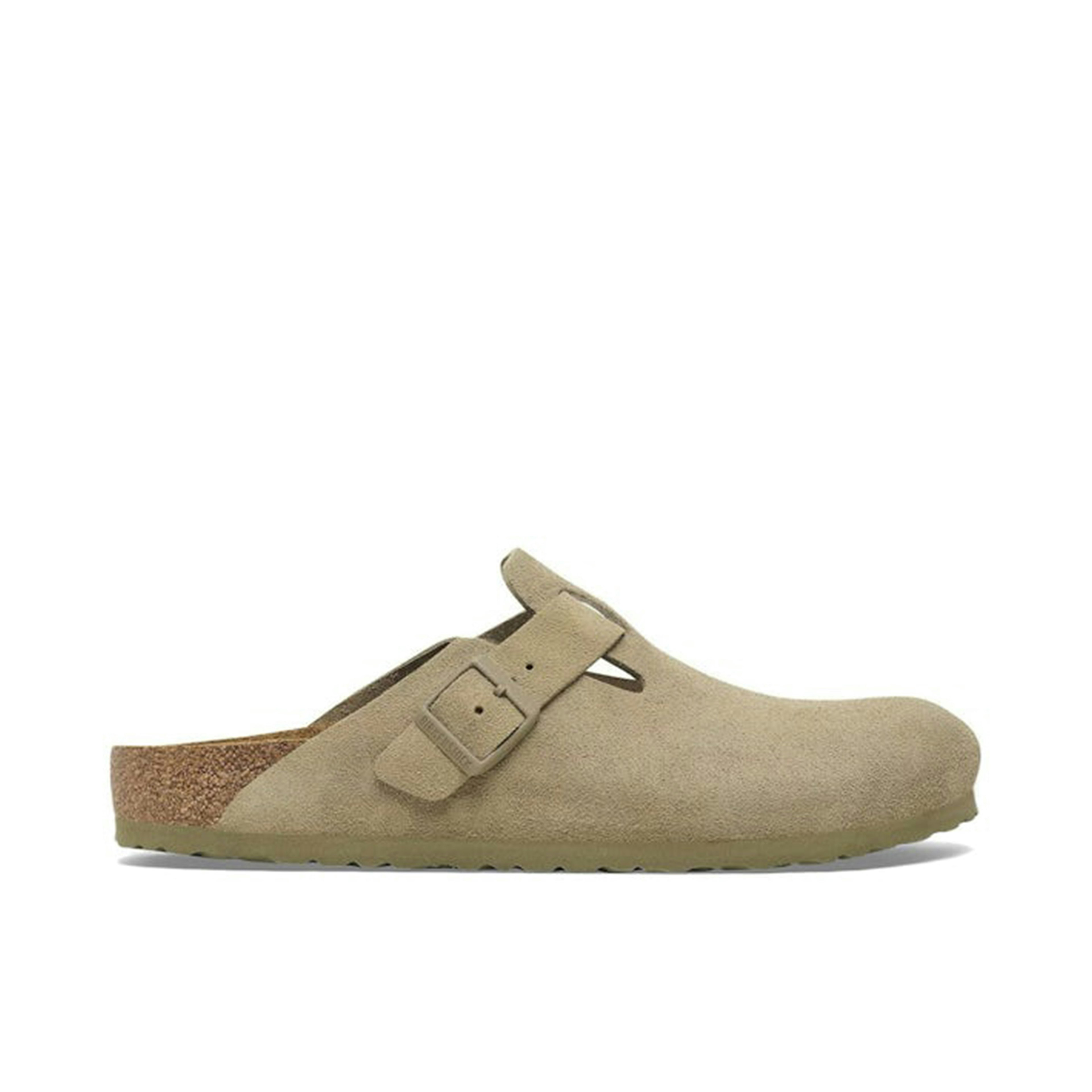 Birkenstock Boston Suede Faded Khaki