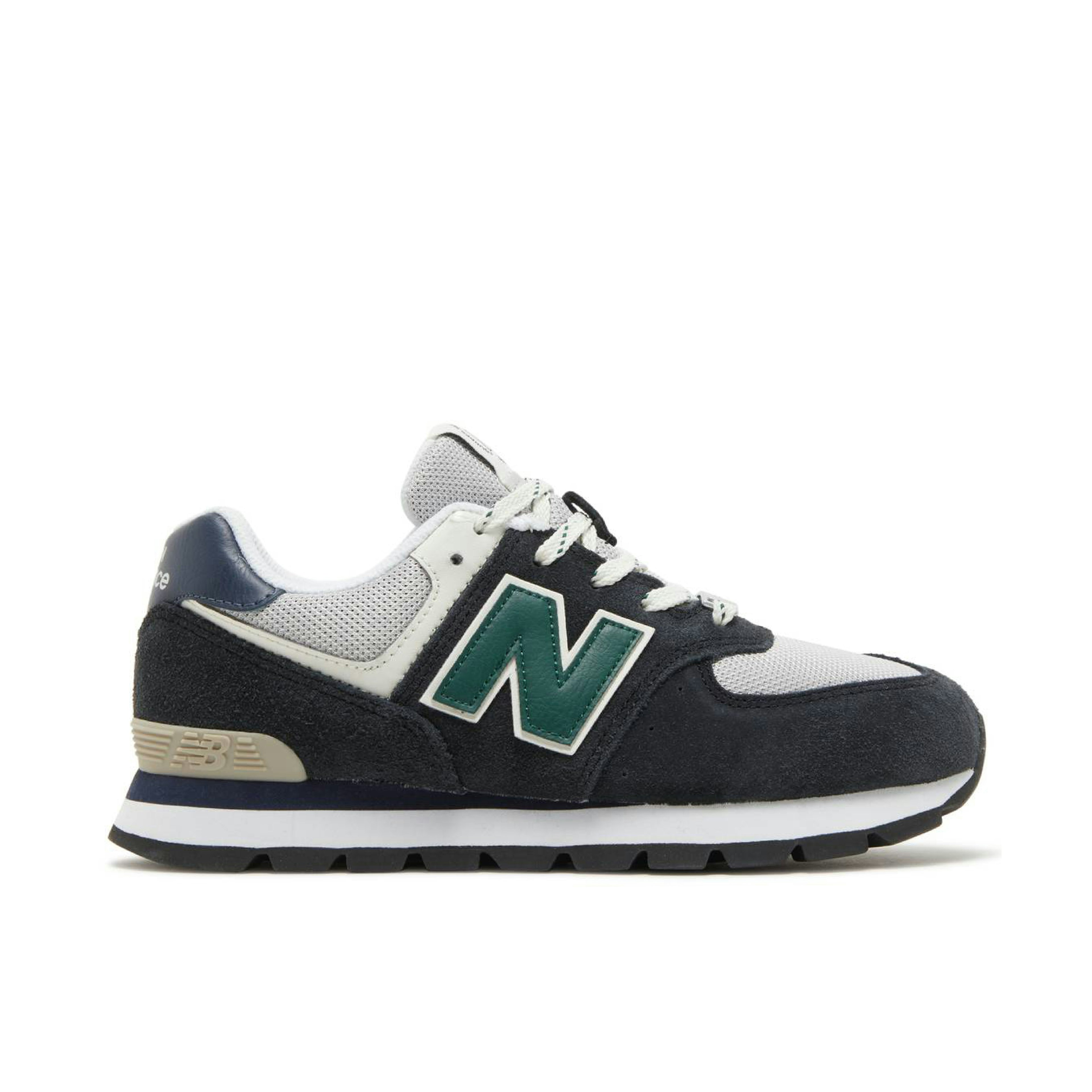 New Balance 574 Black Nightwatch Green GS