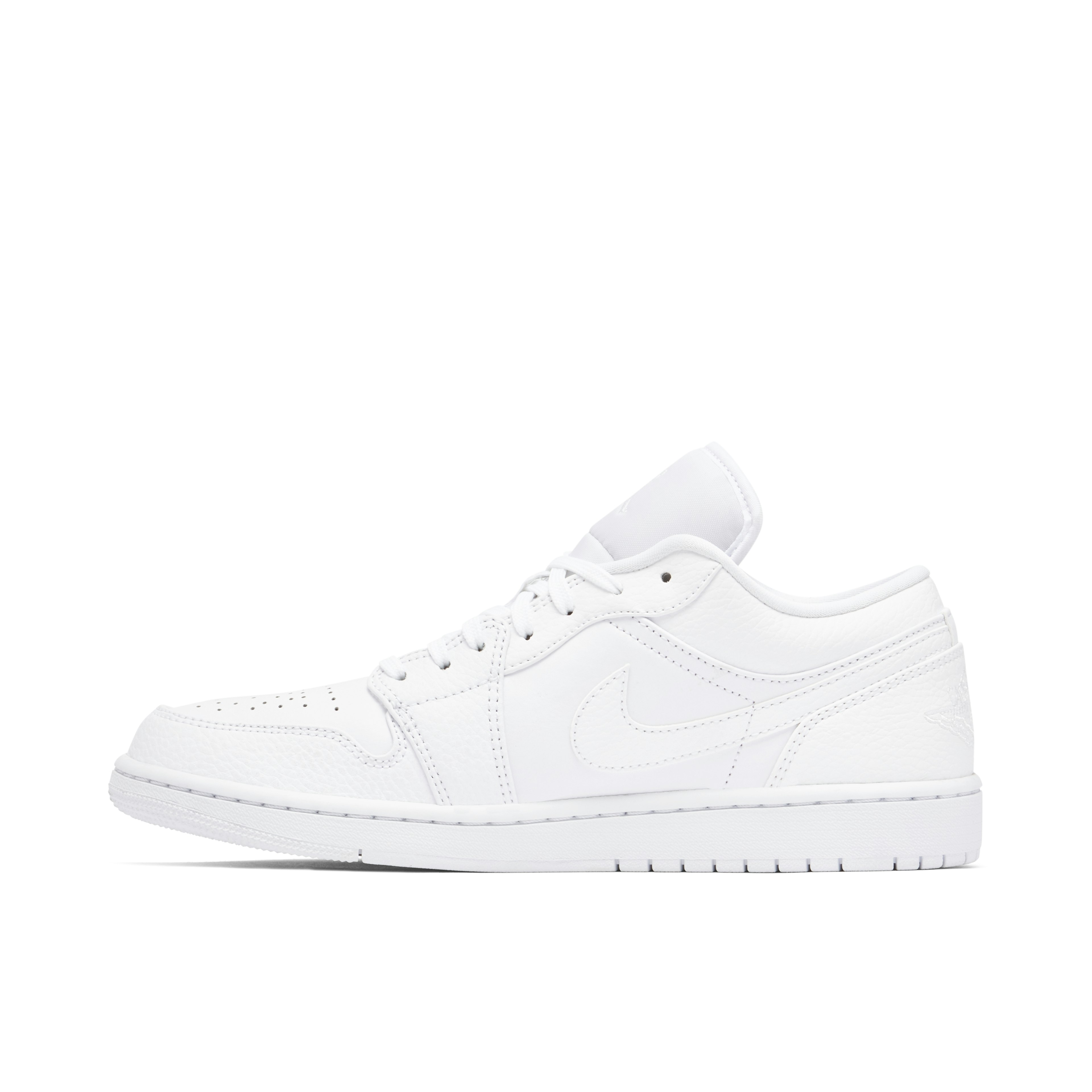 Air Jordan 1 Low Triple White Tumbled Leather