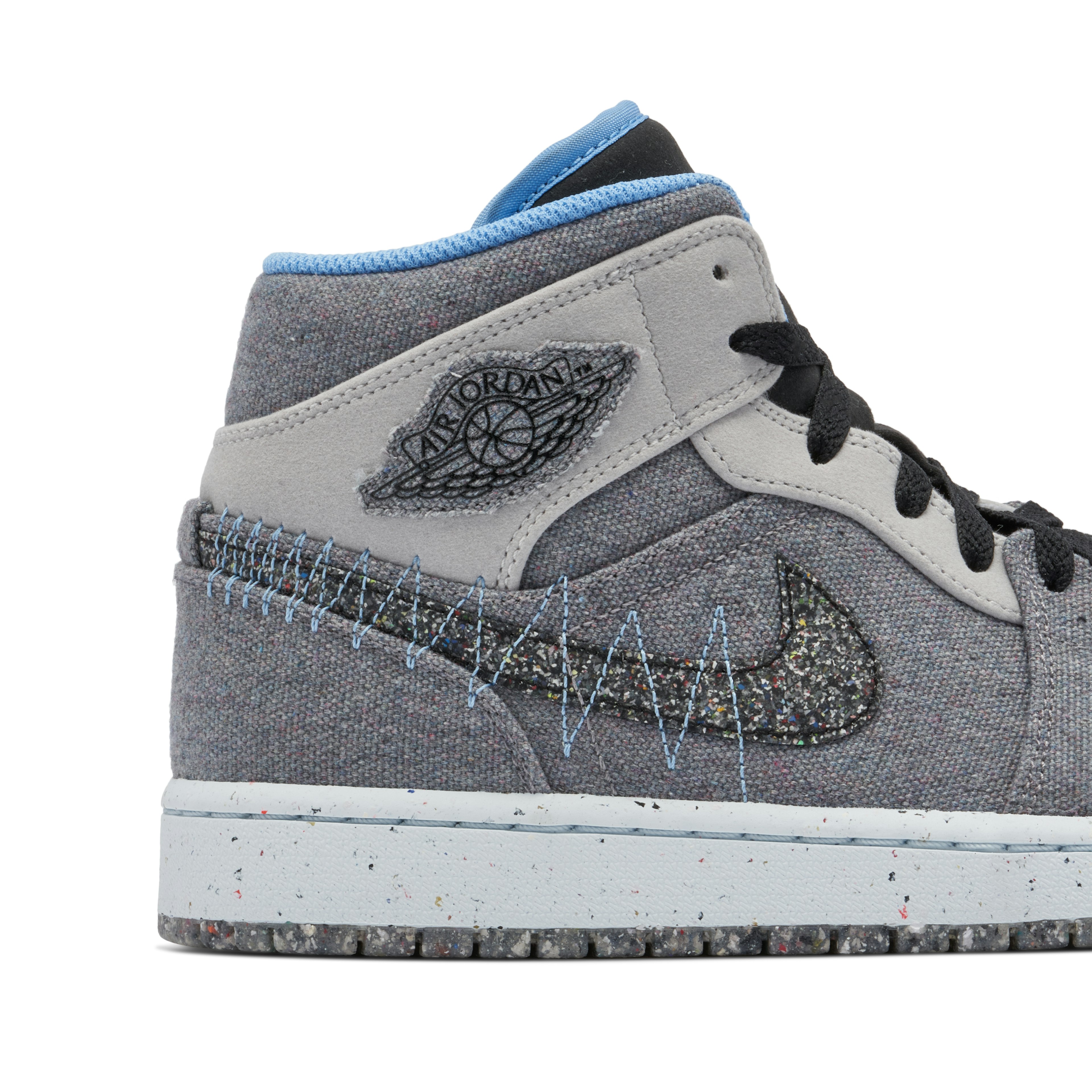 Air Jordan 1 Mid Crater Grey Black Blue