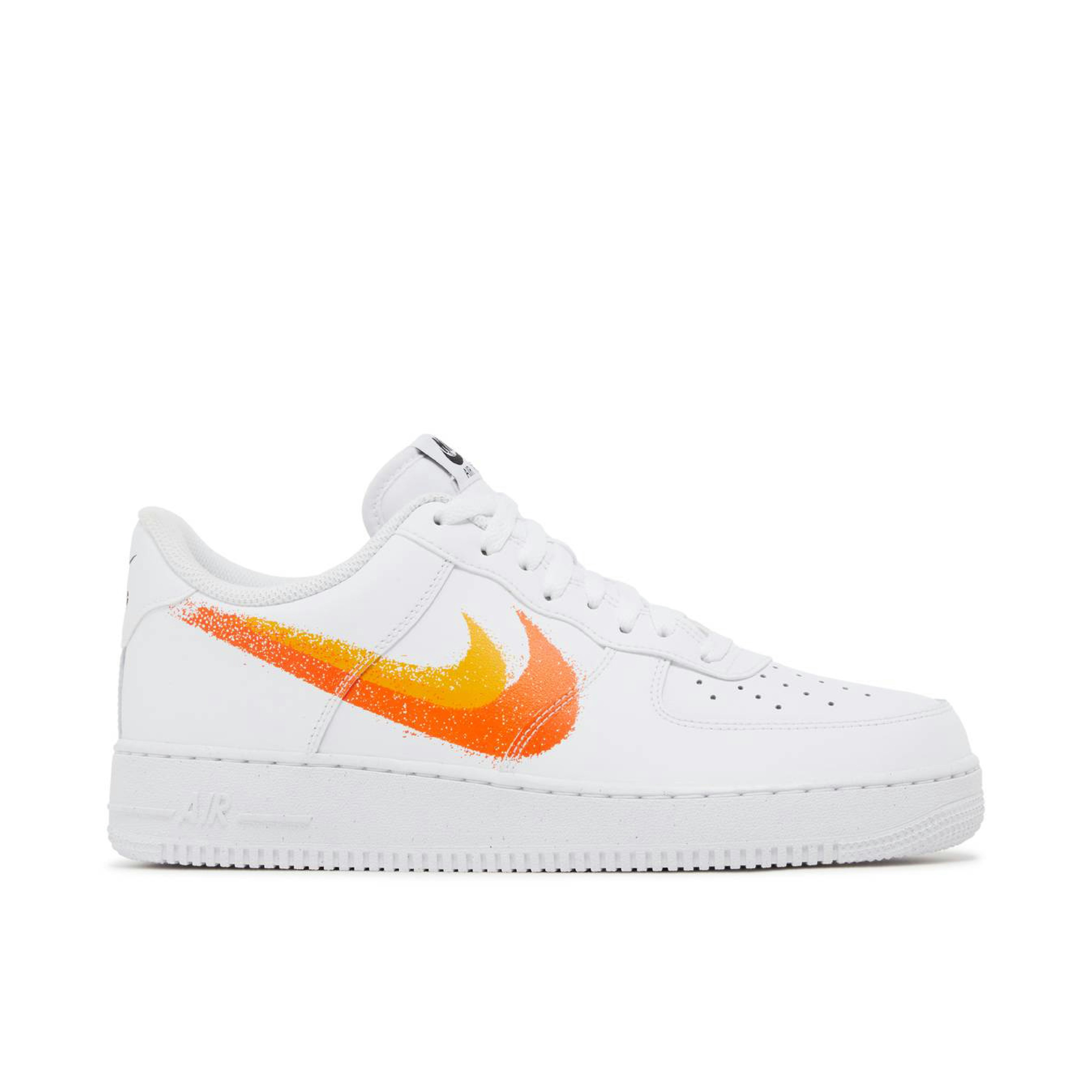 Nike Air Force 1 '07 Spray Paint Swoosh Safety Orange