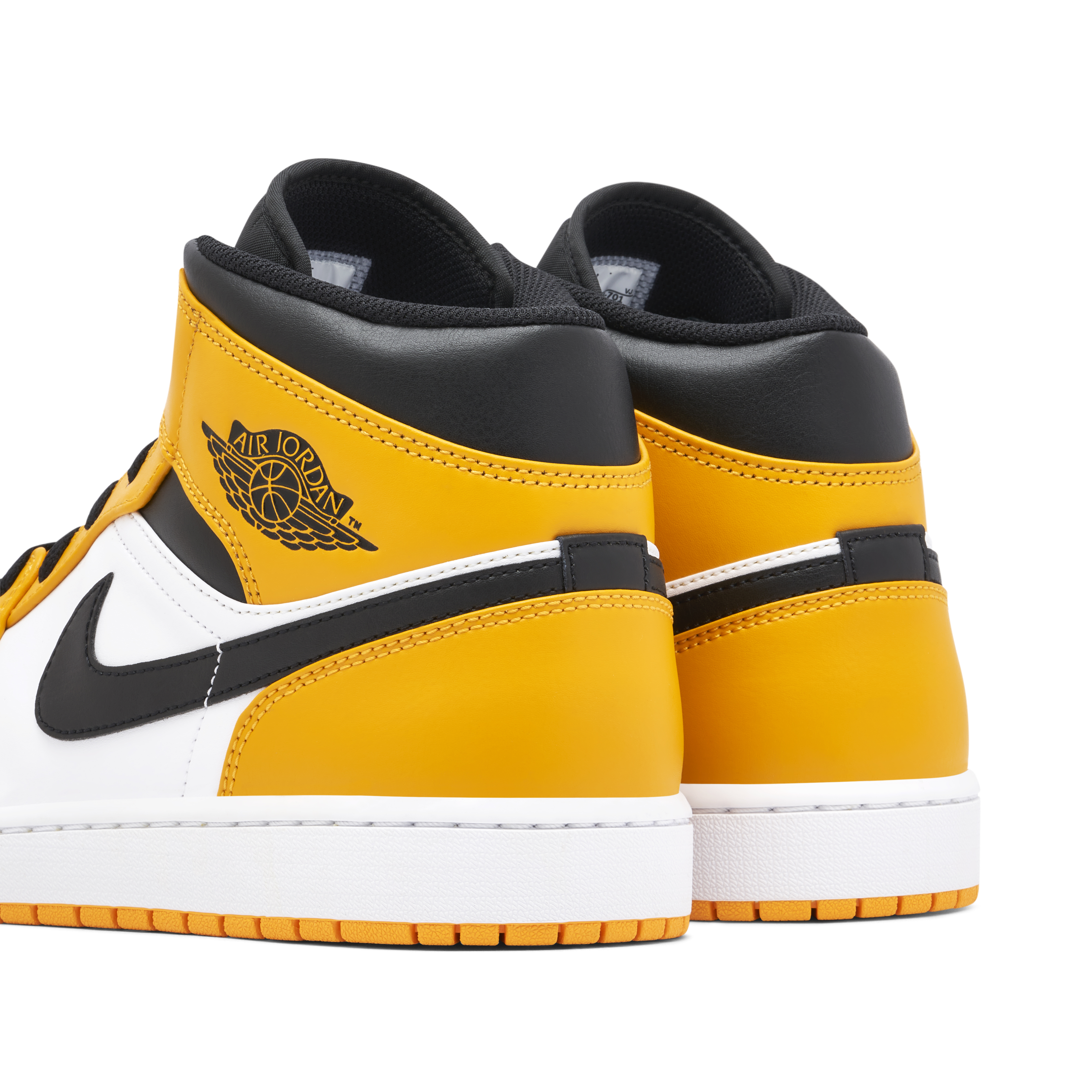 Air Jordan 1 Mid Reverse Yellow Toe 554724 701 Laced