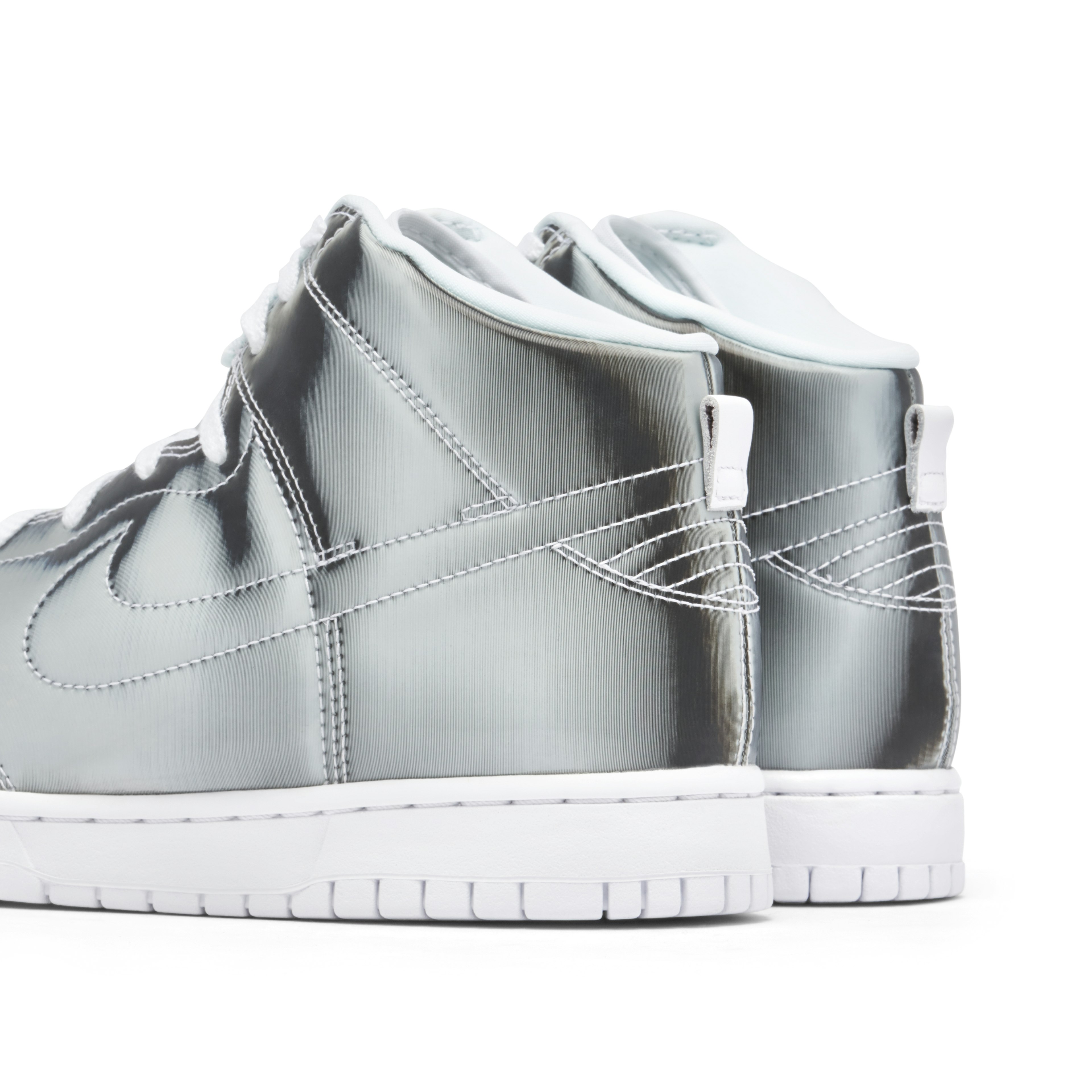 CLOT x Nike Dunk High Metallic Silver