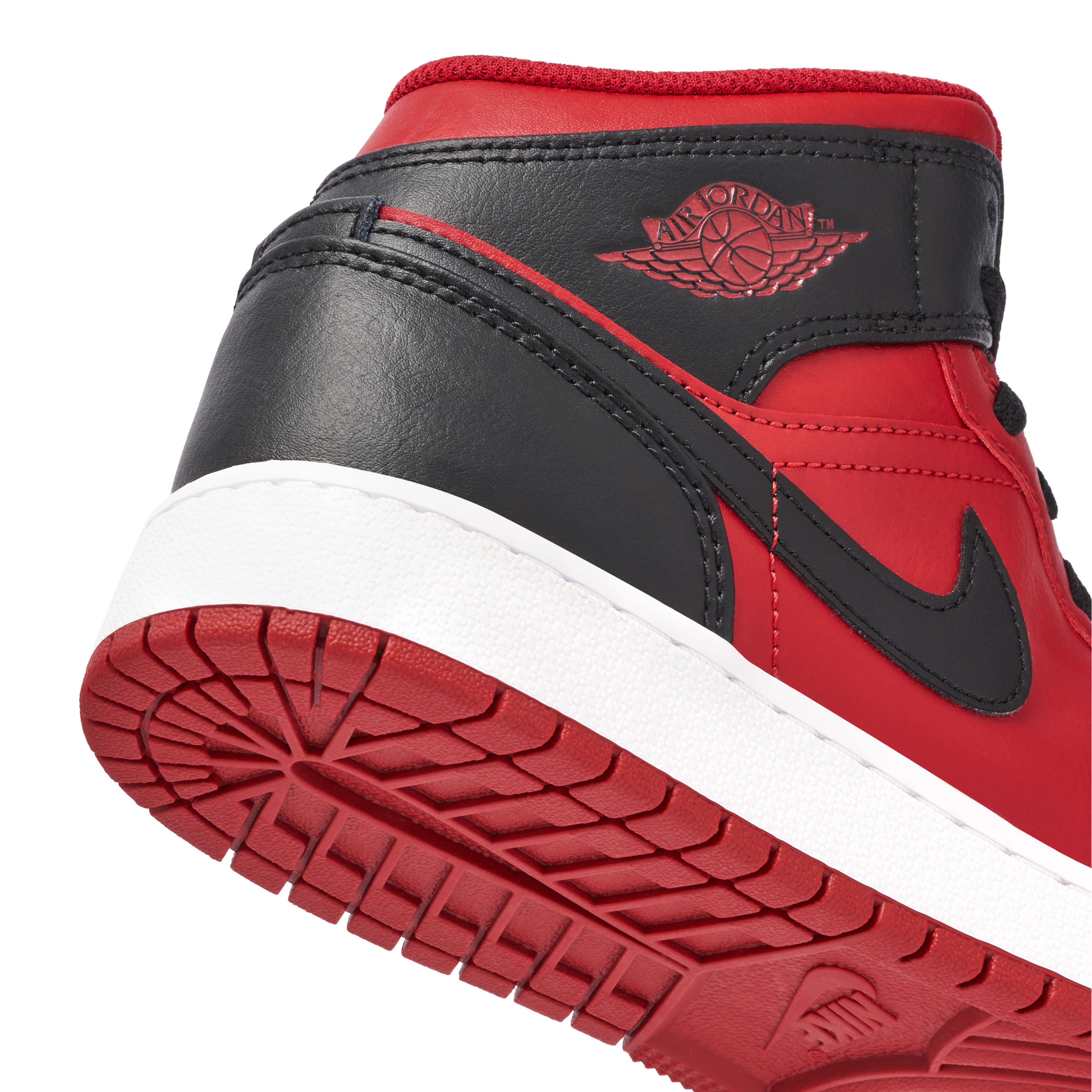 Nike hot Air Jordan 1 Mid Reverse Bred 7Y