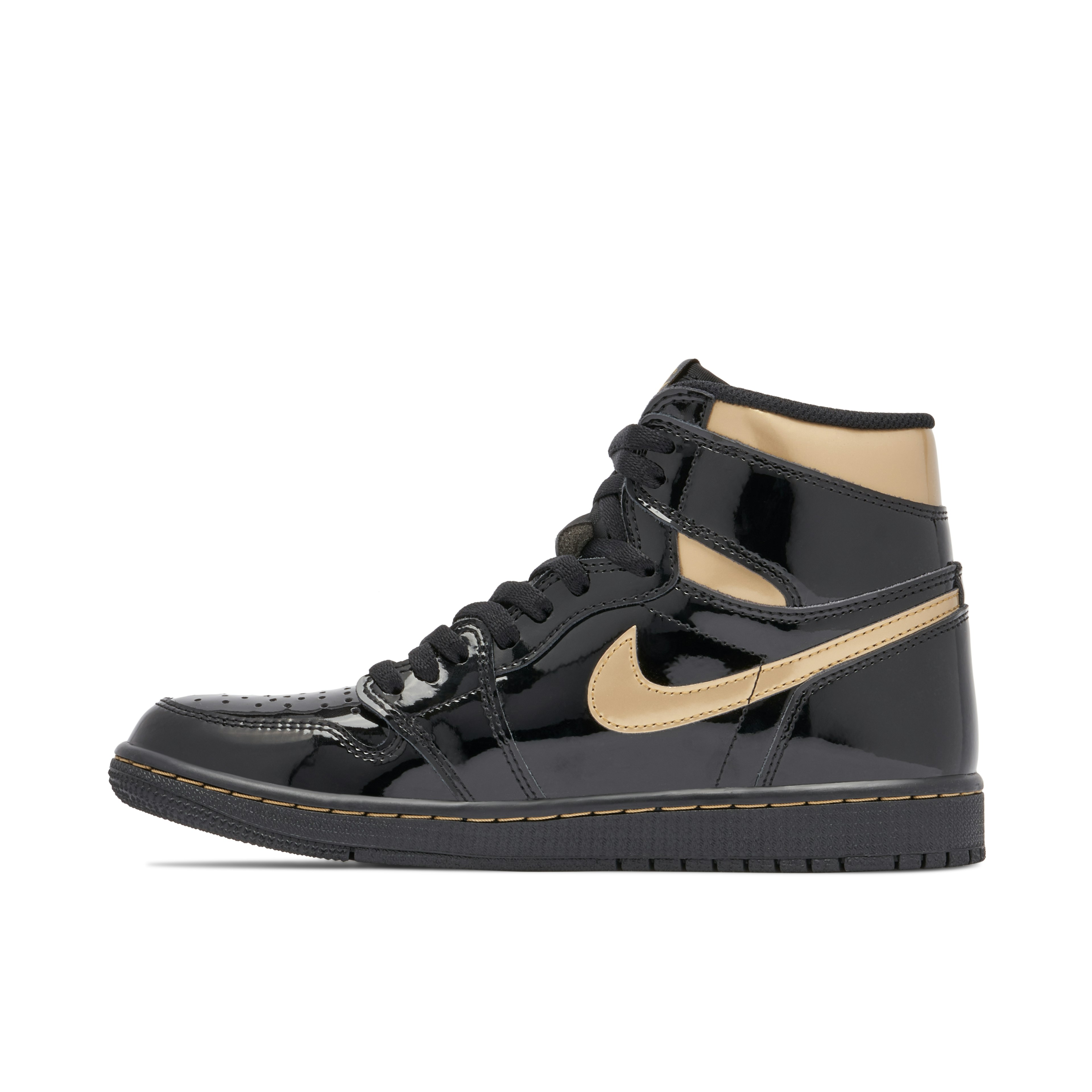 Air Jordan 1 High OG Patent Black Gold