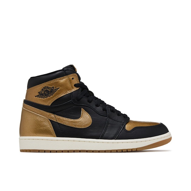 mens black and gold jordan 1