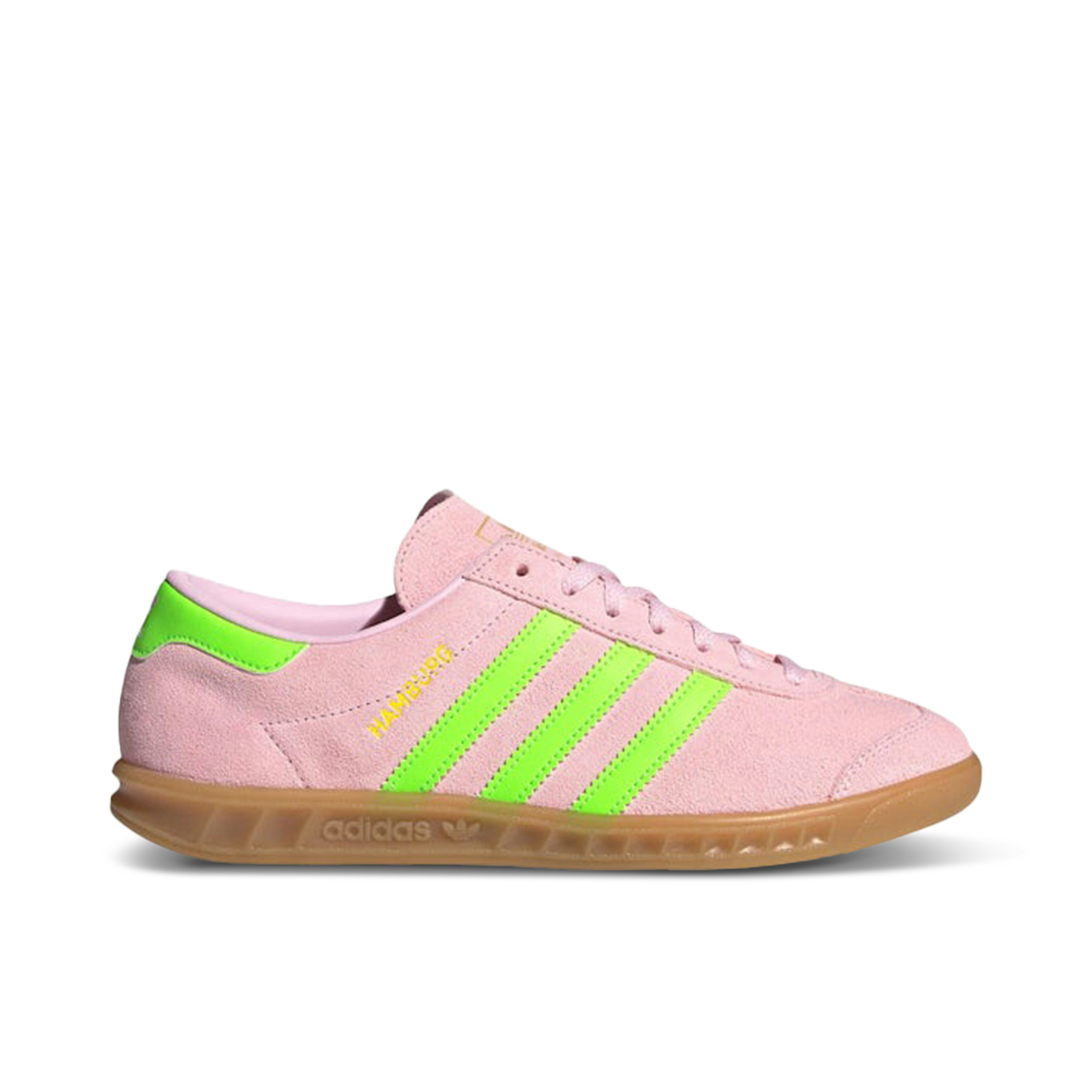 Adidas Hamburg Clear Pink Solar Green Gold Metallic Womens