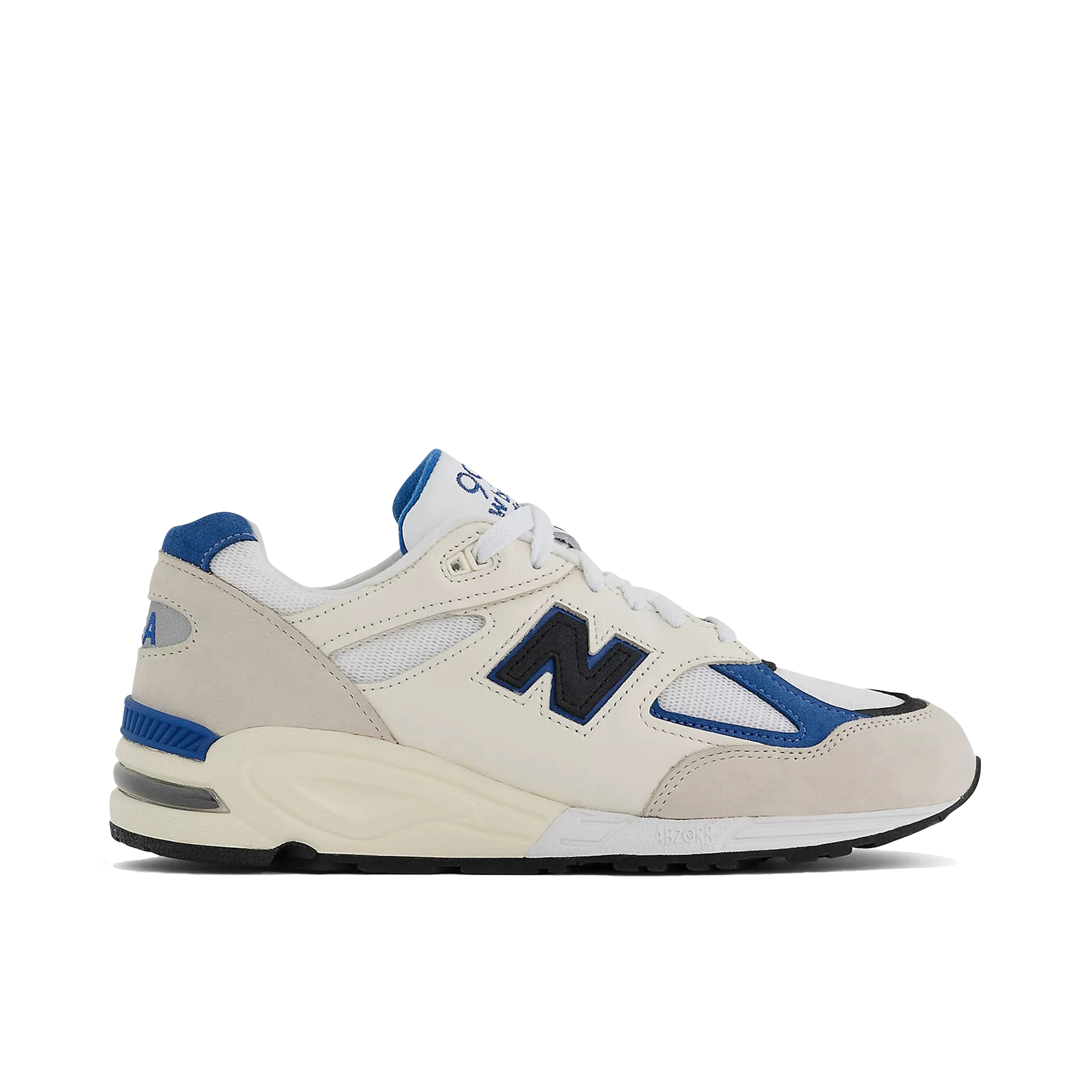 New Balance 990v2 Made in USA White Blue | M990WB2 | Laced