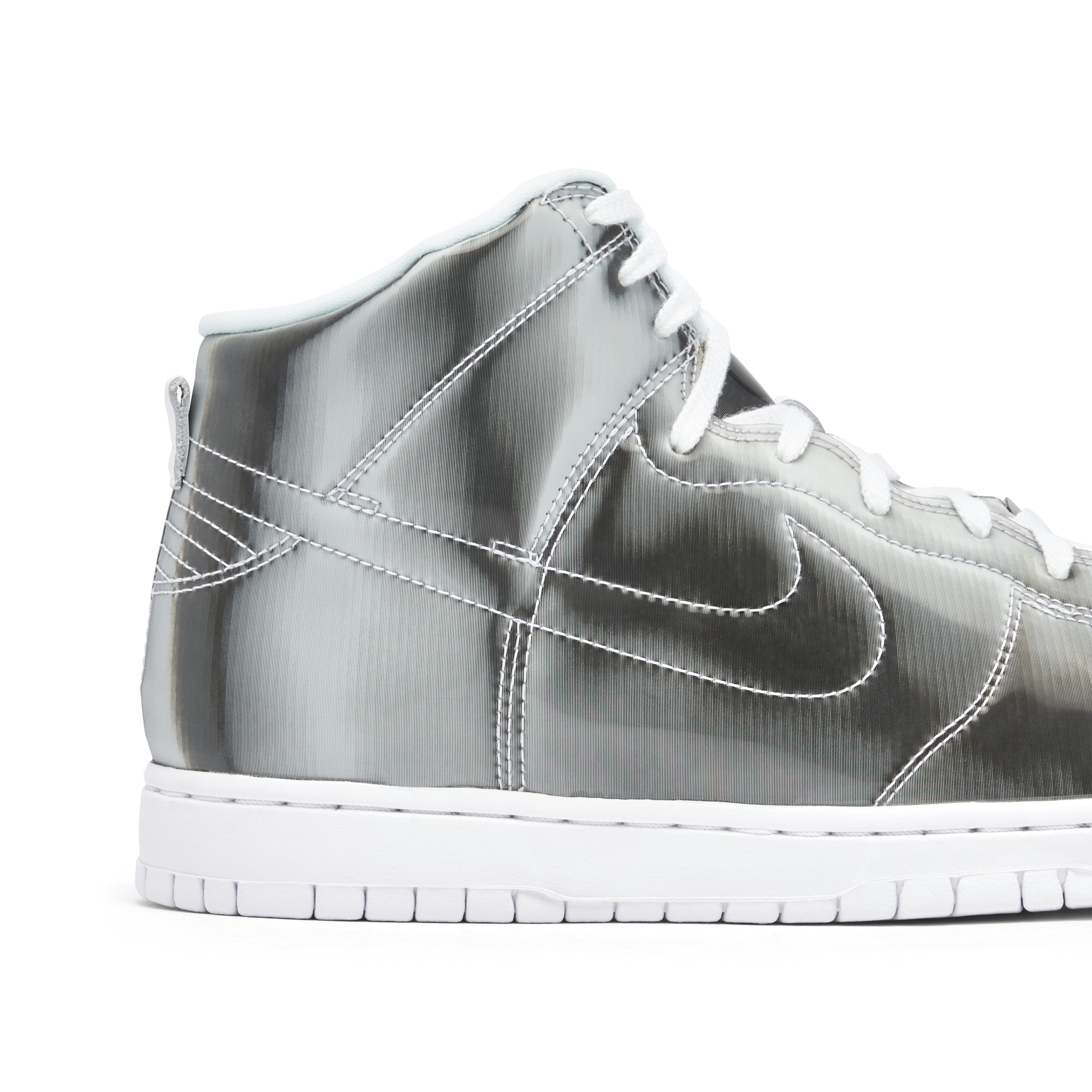 CLOT x Nike Dunk High Metallic Silver
