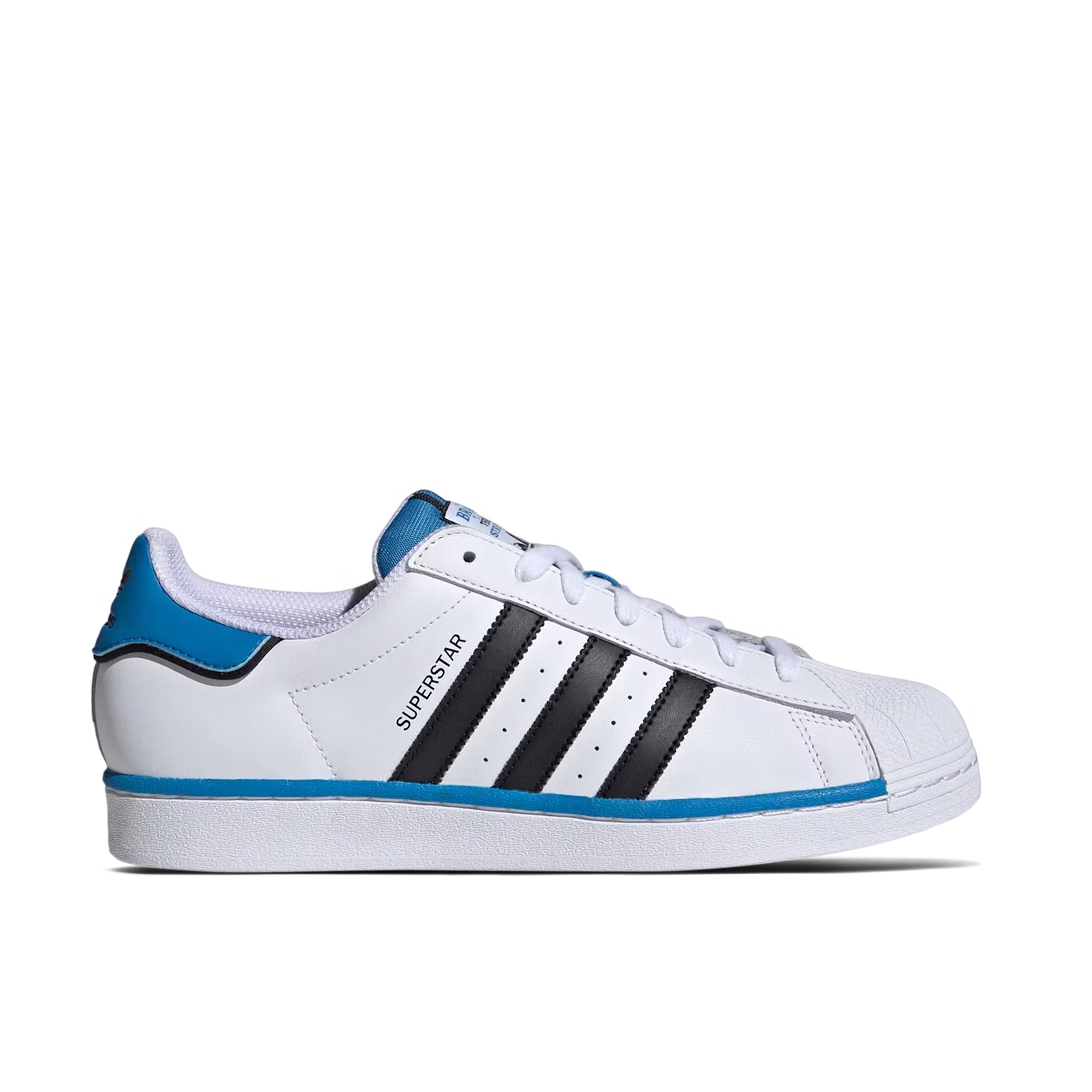 Adidas Superstar Cloud White Core Black Bright Blue | IF3640 | Laced