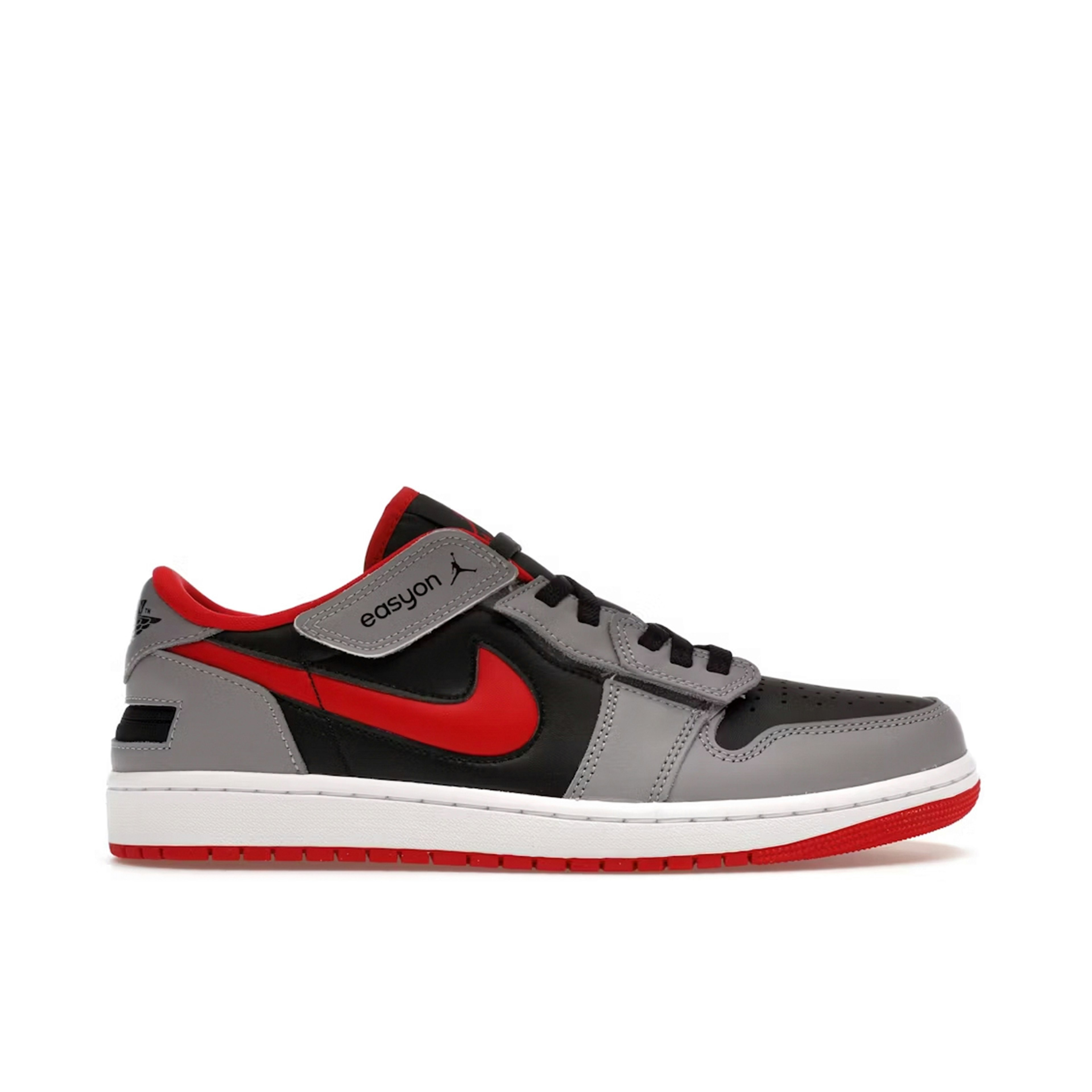 Air Jordan 1 Low Flyease Fire Red Cement Grey