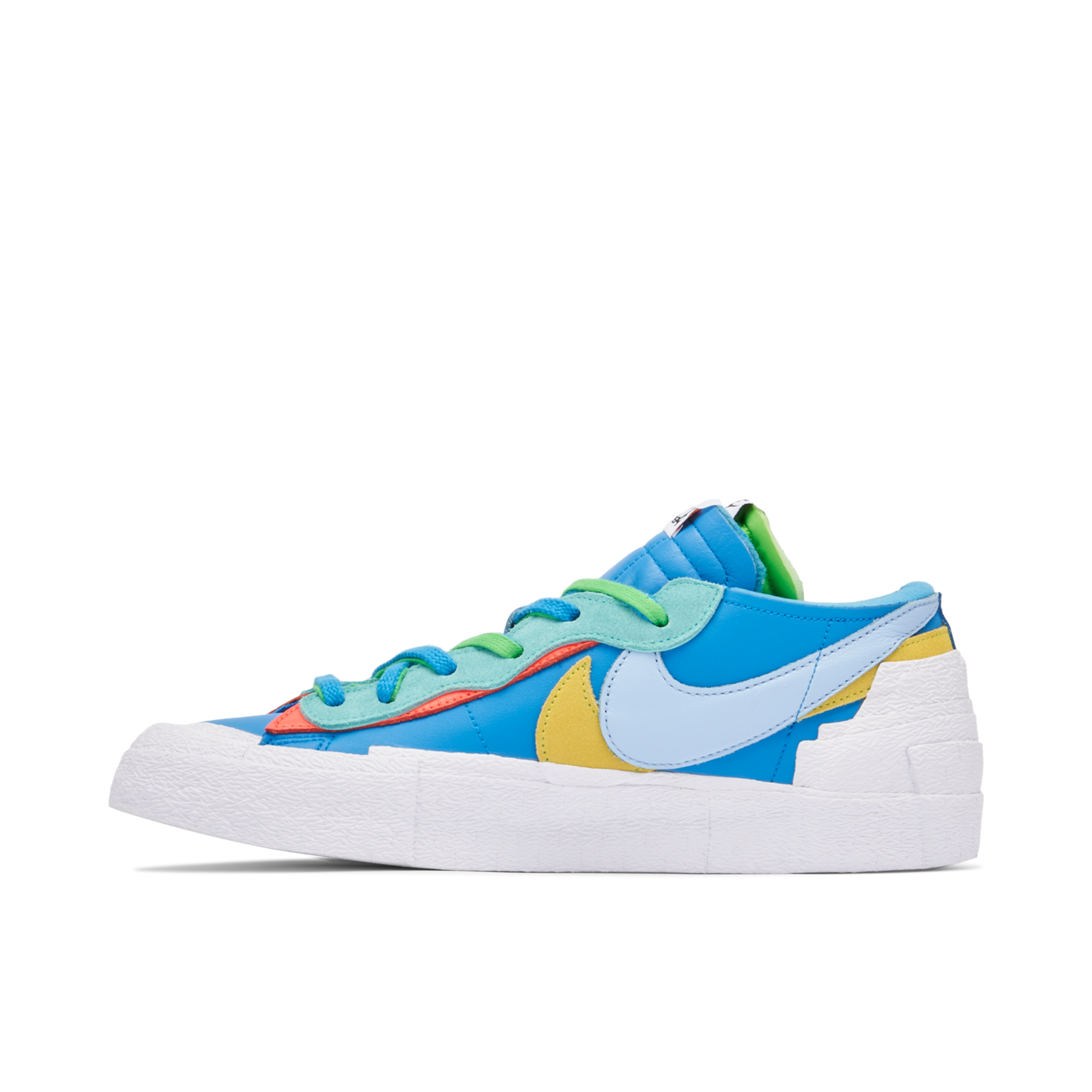 KAWS x sacai x Nike Blazer Low Blue Multi DM7901 400 Laced