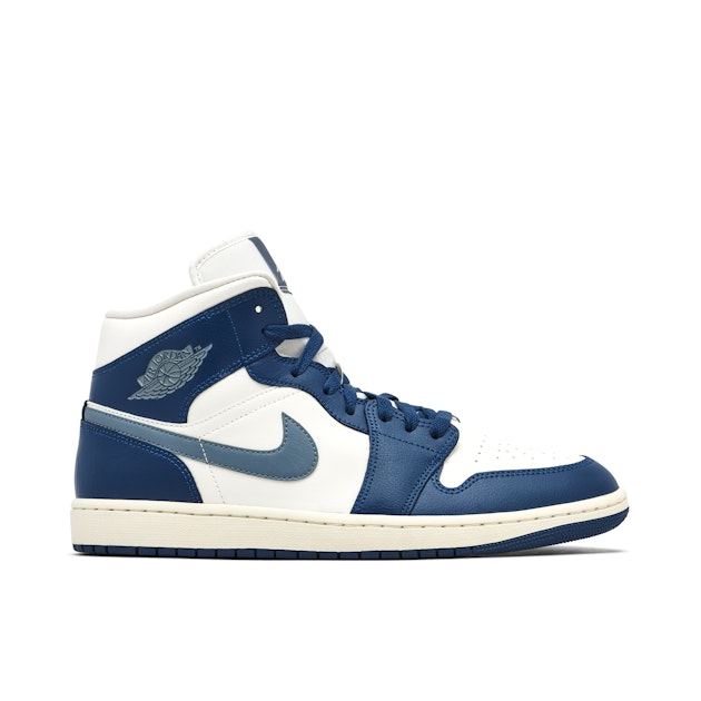 Air Jordan Mid French Blue White Womens BQ6472-414 Laced