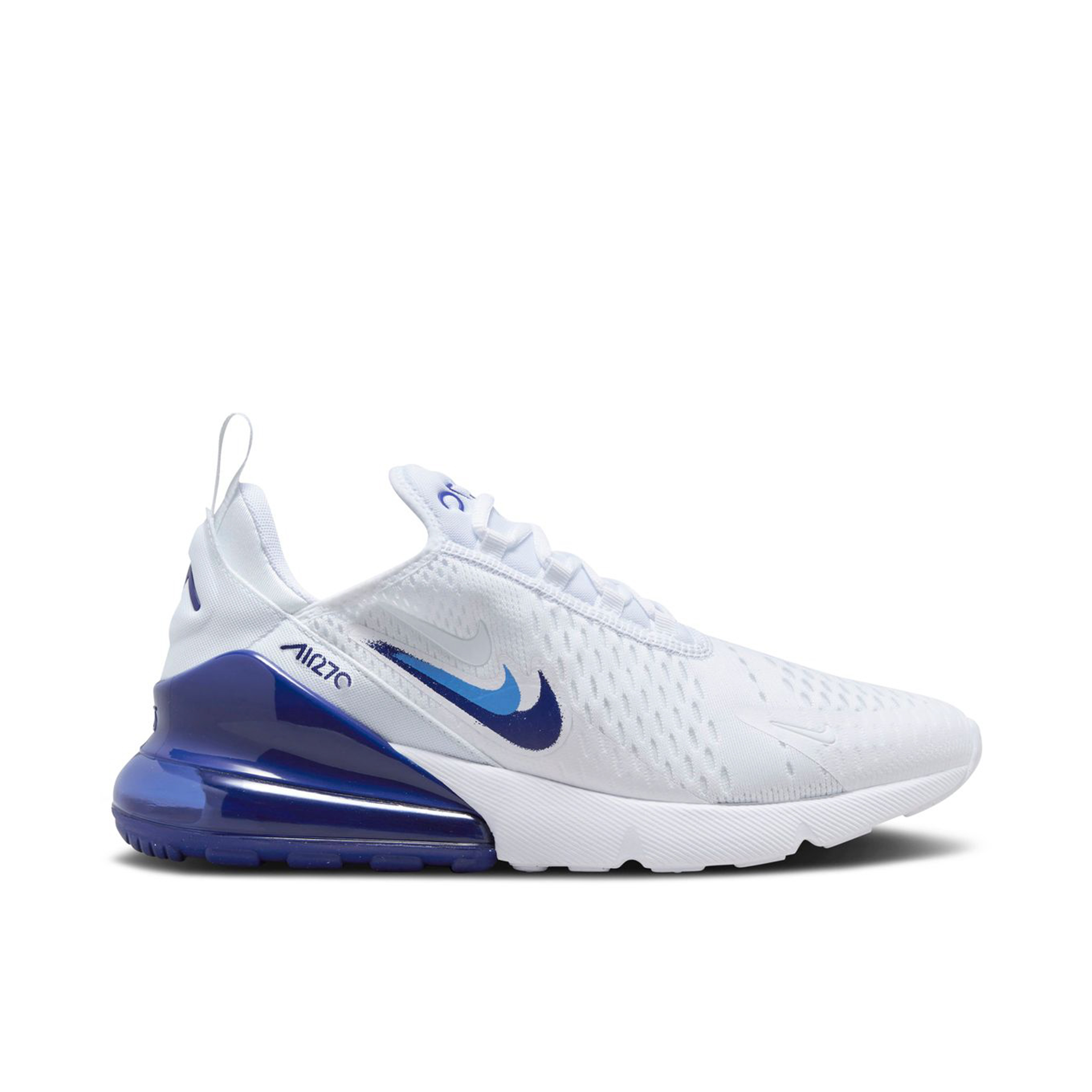 Nike Air Max 270 Multi Swoosh White Deep Royal FJ4230 100 Laced