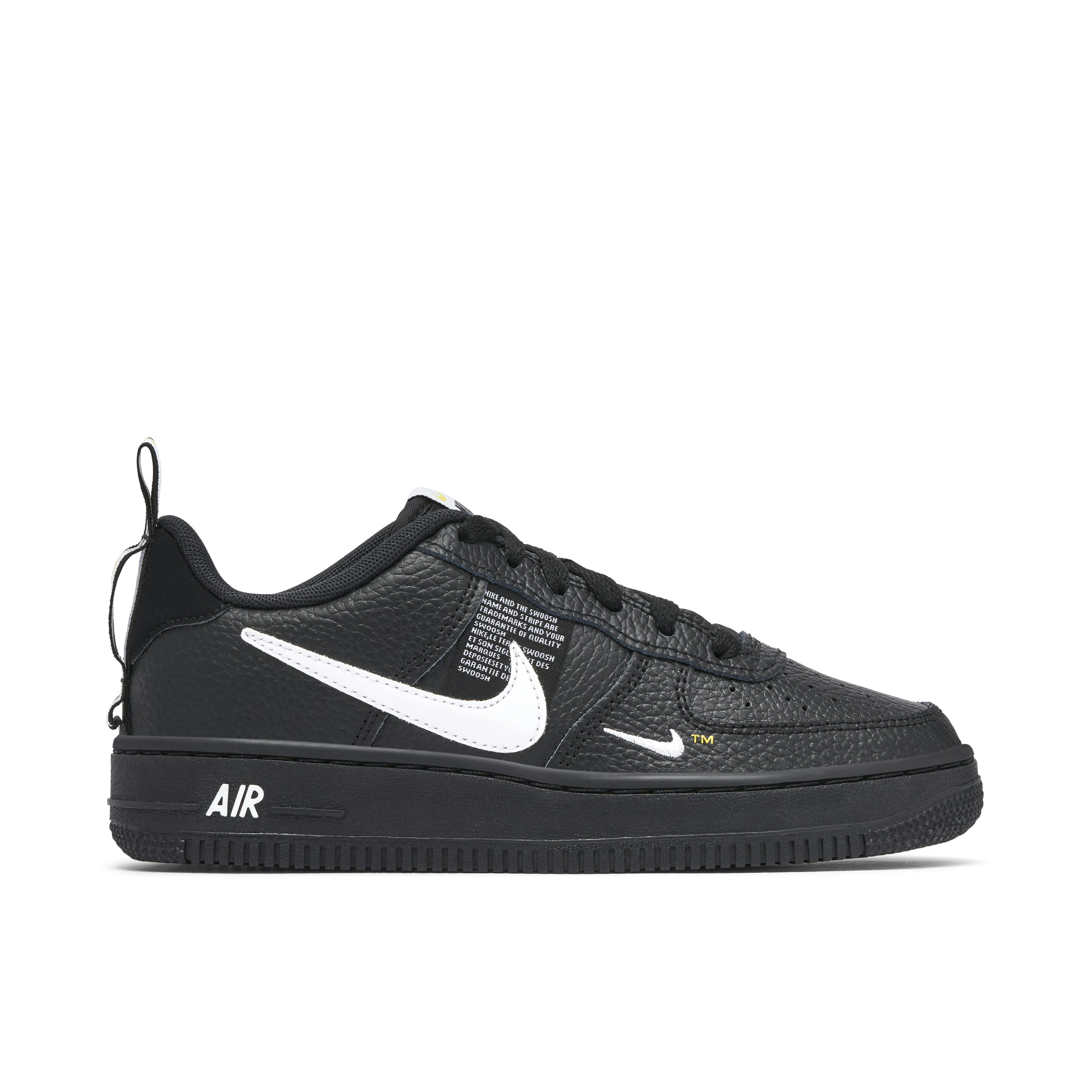 nike comme Air Force 1 Utility Black White GS