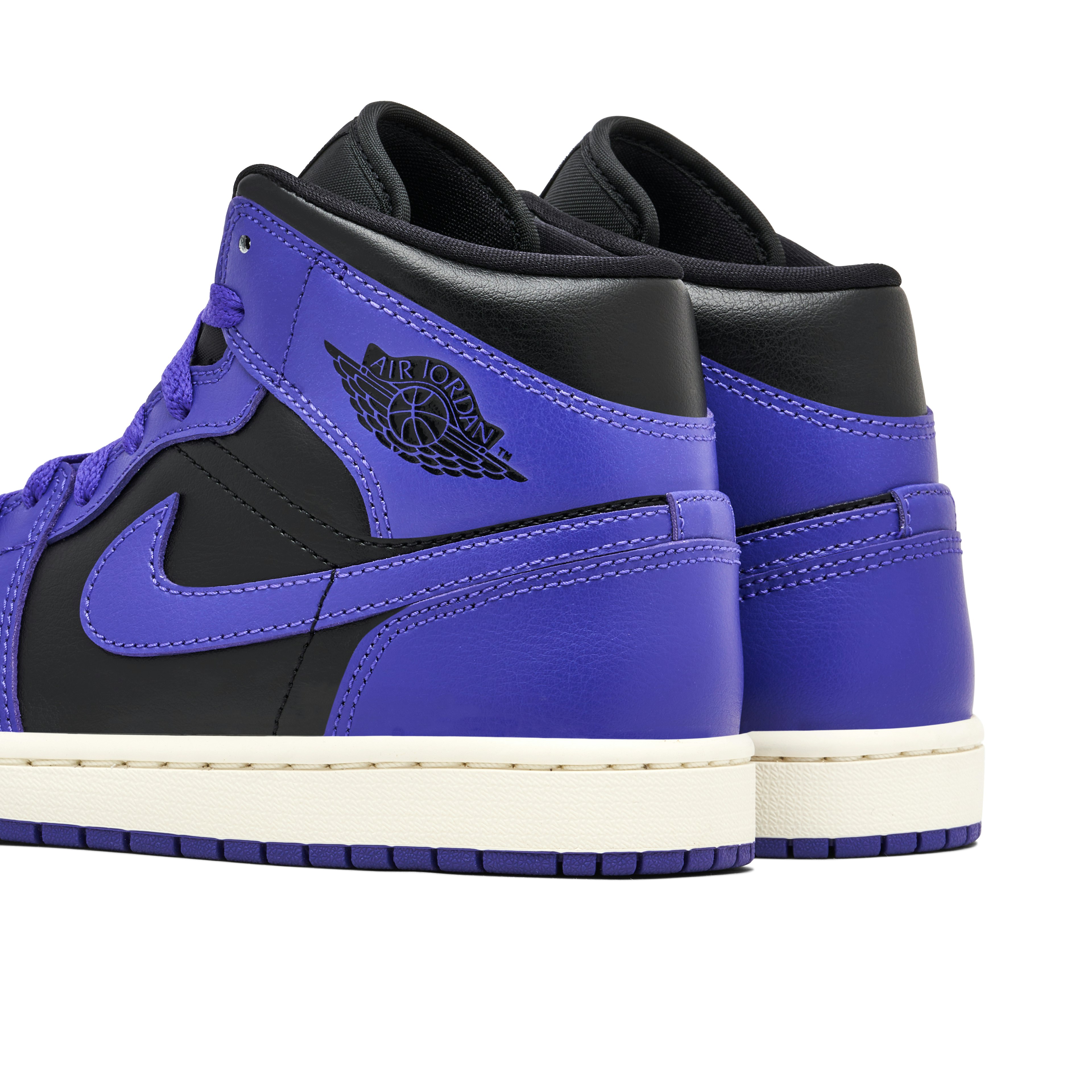 Air Jordan 1 Mid Purple Black Womens