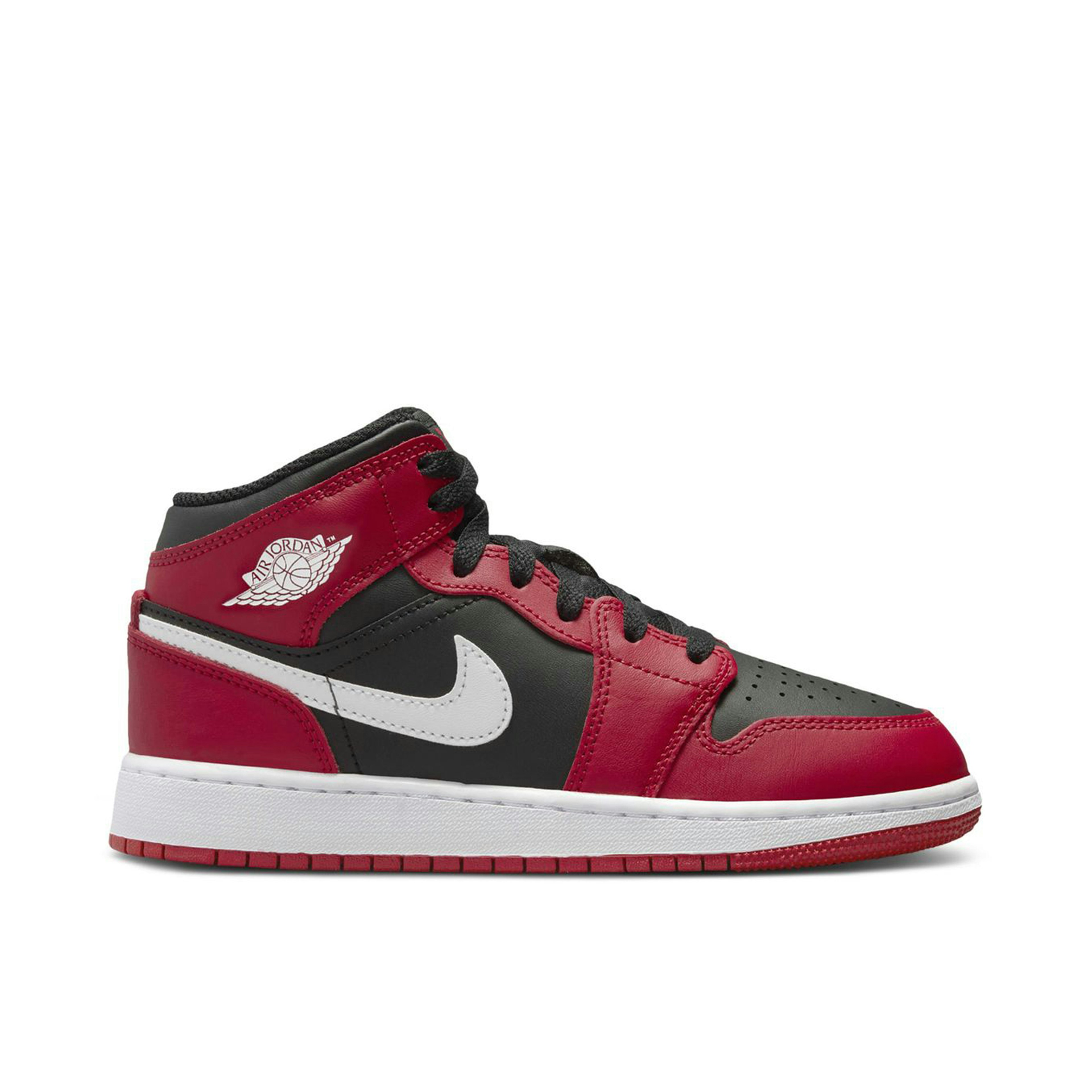 Air Jordan 1 Mid Gym Red Black White GS