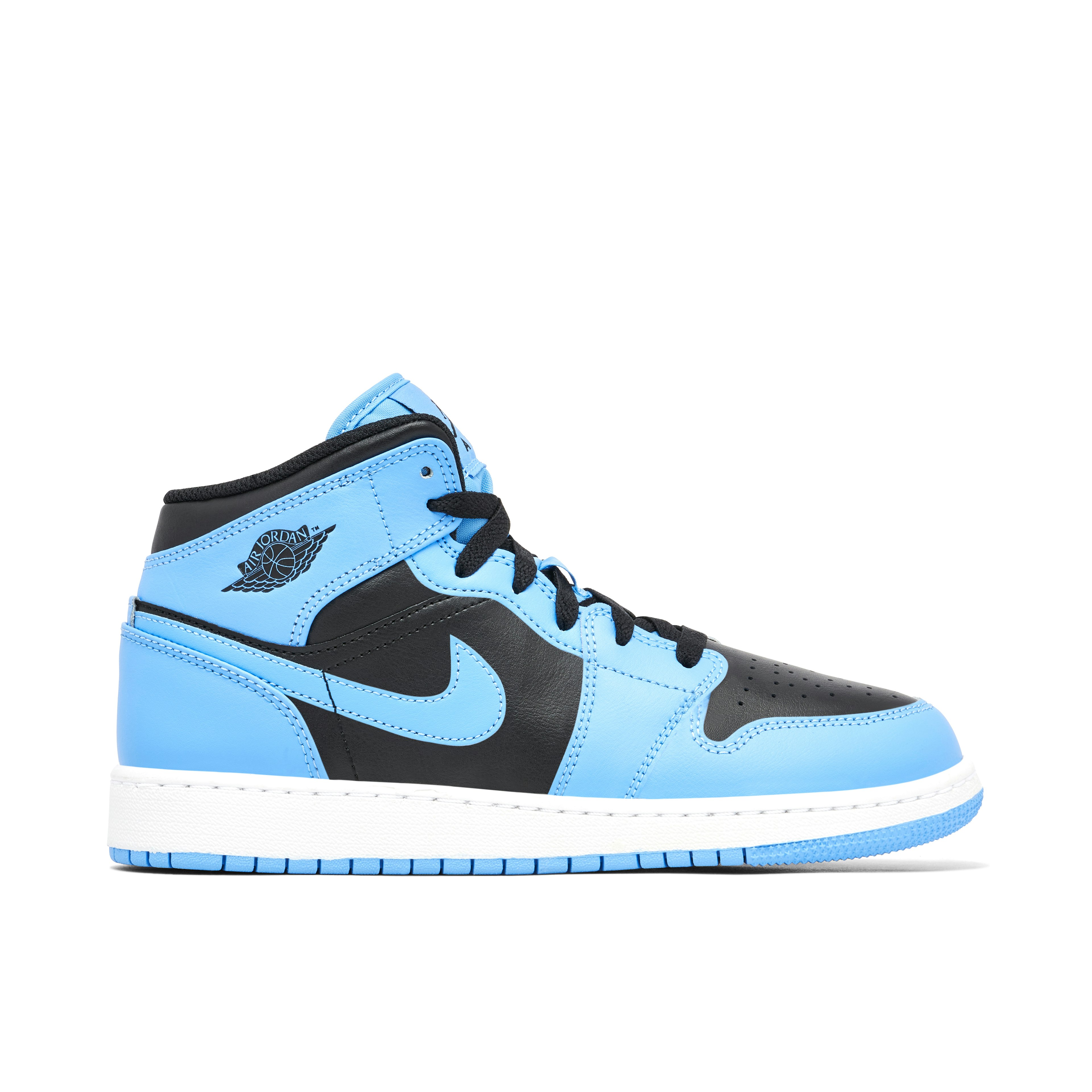 AIR Fake jordan 1 MID UNIVERSITY BLUE BLACK GS