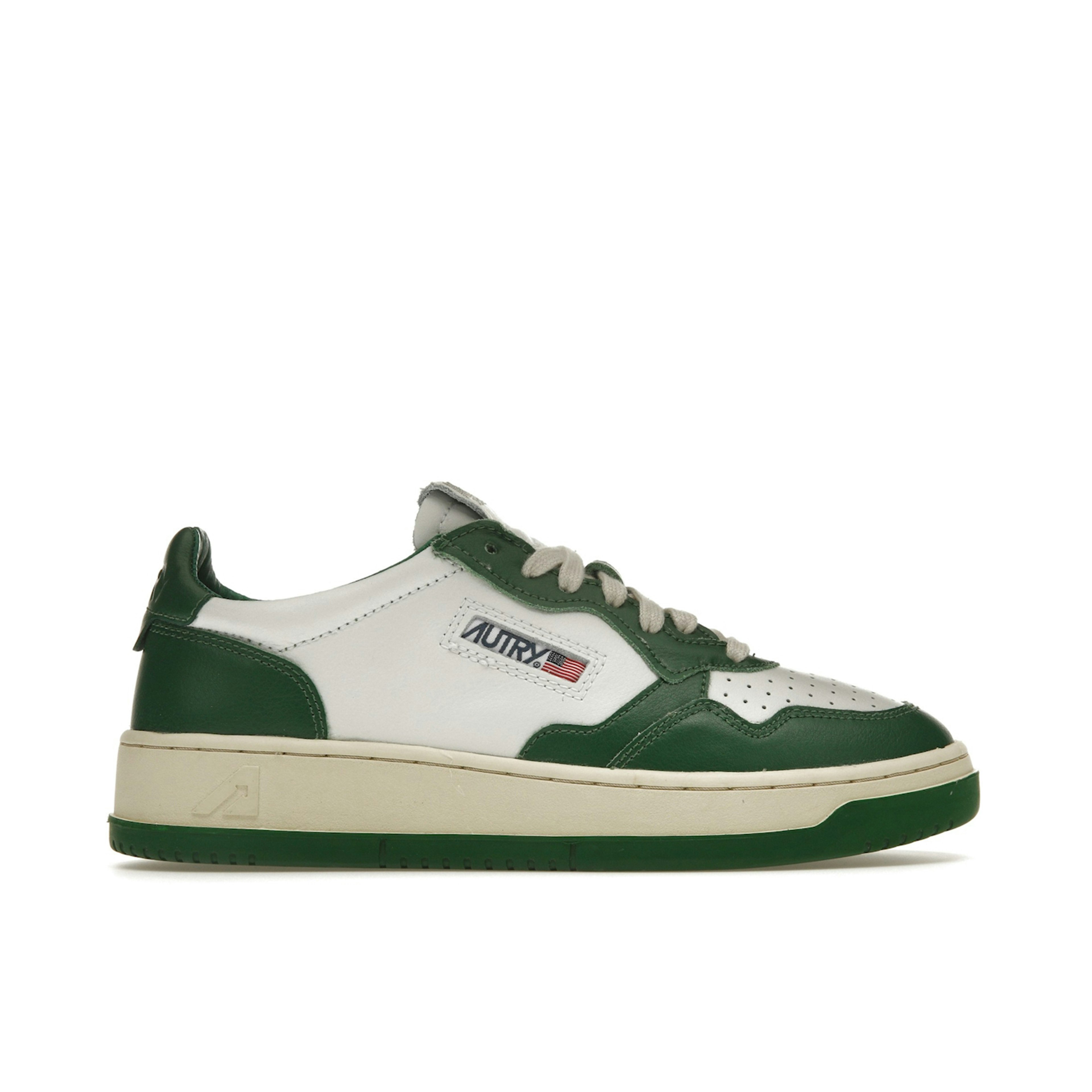 Autry Medalist Leather Low Green White