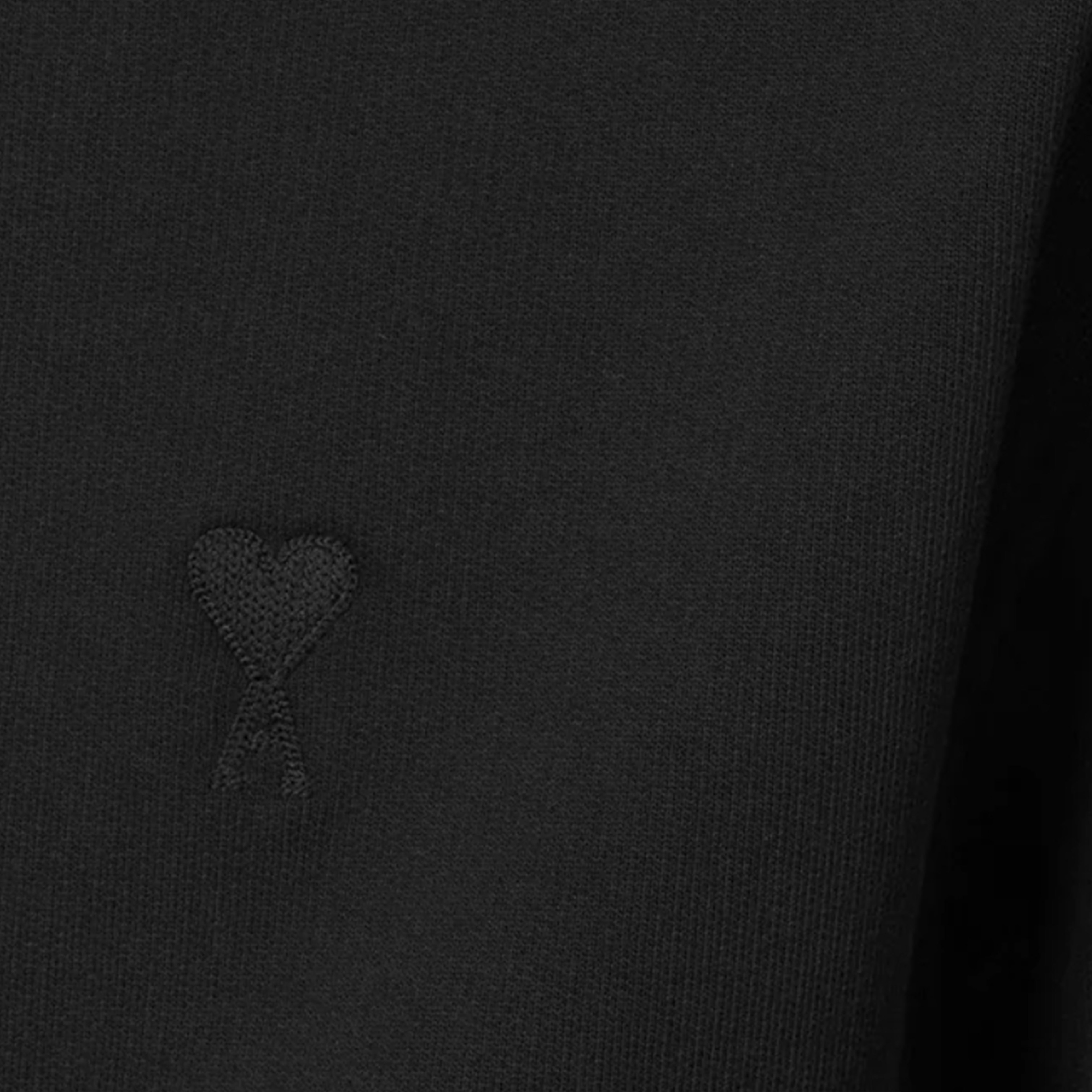 Ami Paris De Coeur Sweatshirt Black Cotton