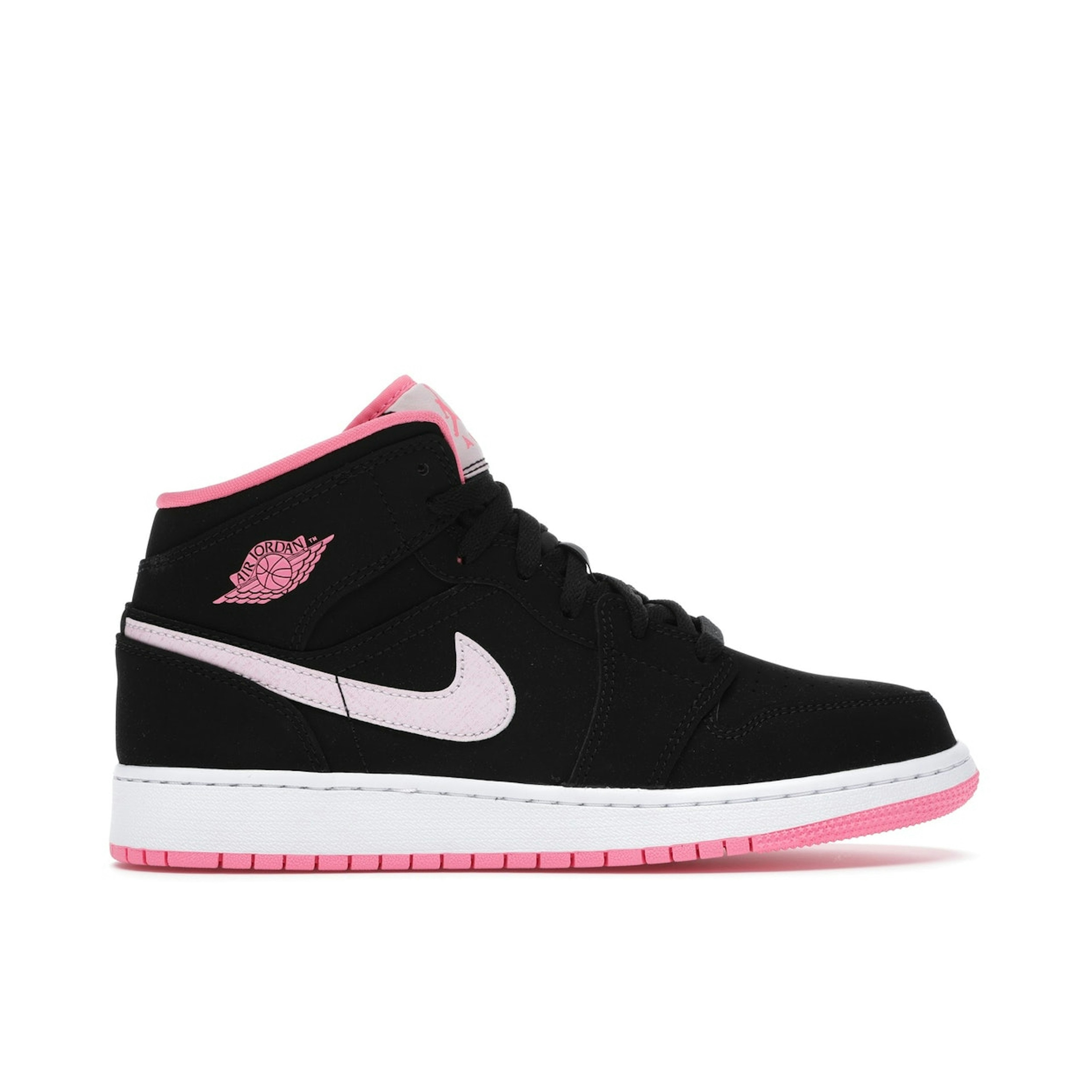 Air Jordan 1 Mid Black Digital Pink Womens