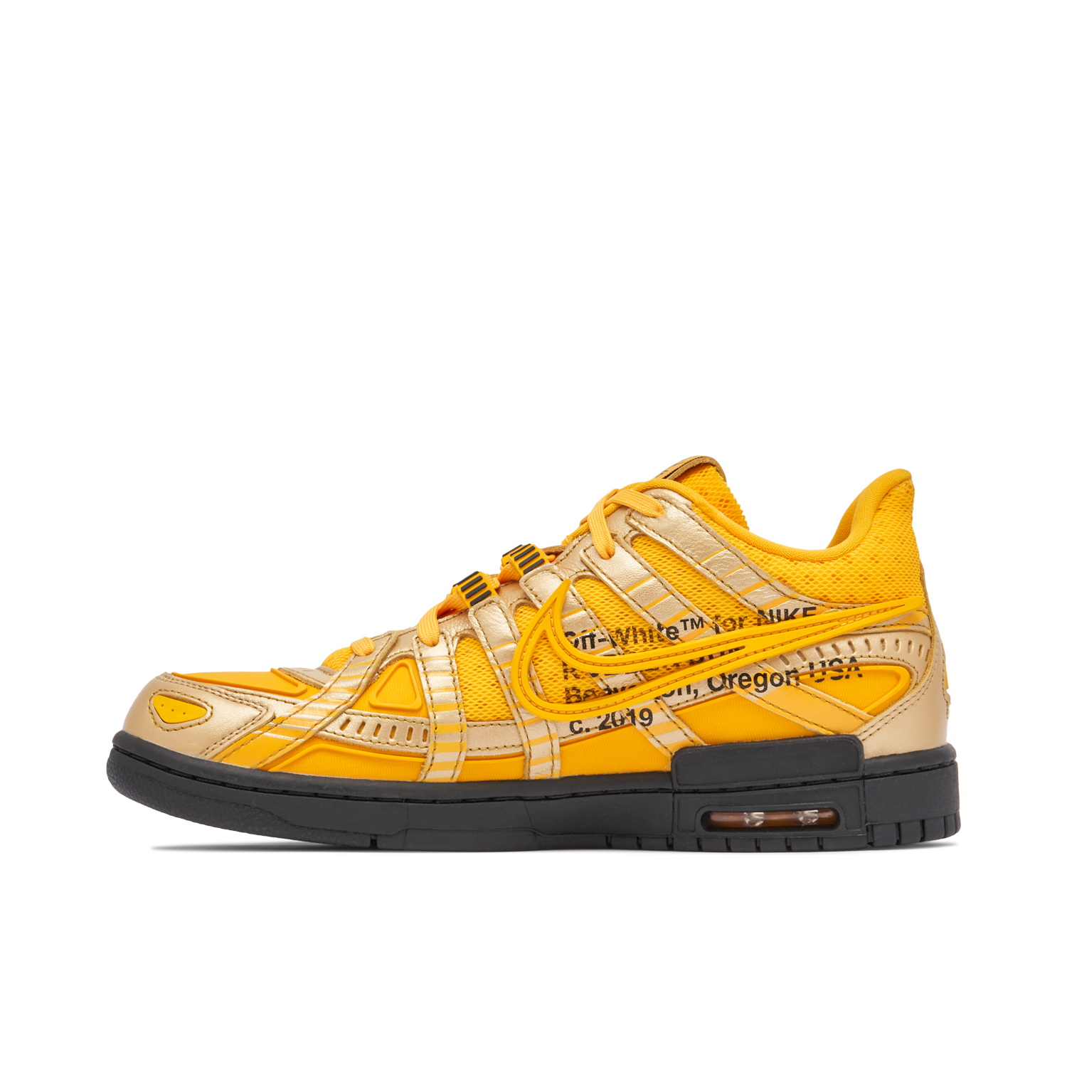 Rubber Dunk x Off White University Gold