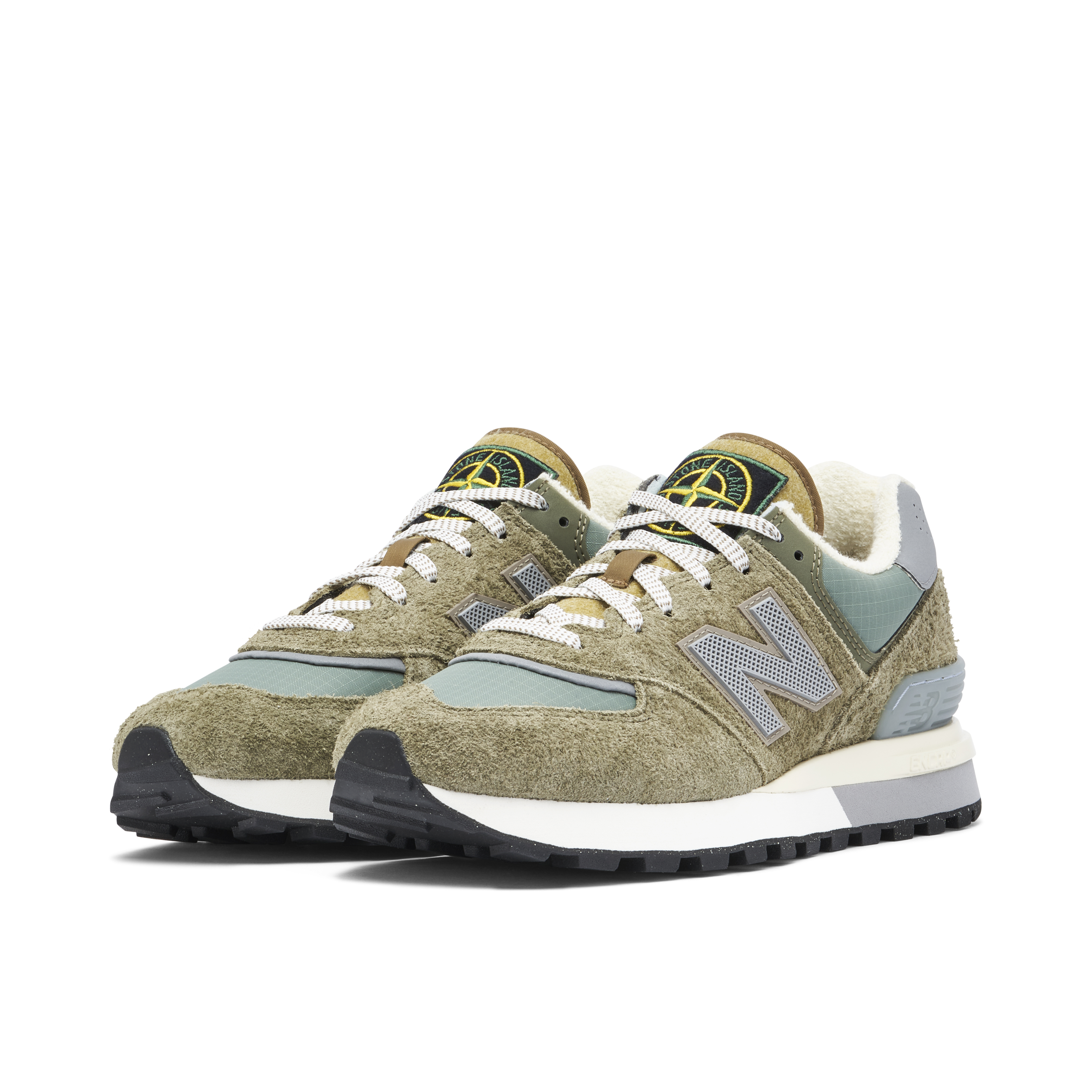 New Balance 574 x Stone Island Olive Green | U574LGST | Laced