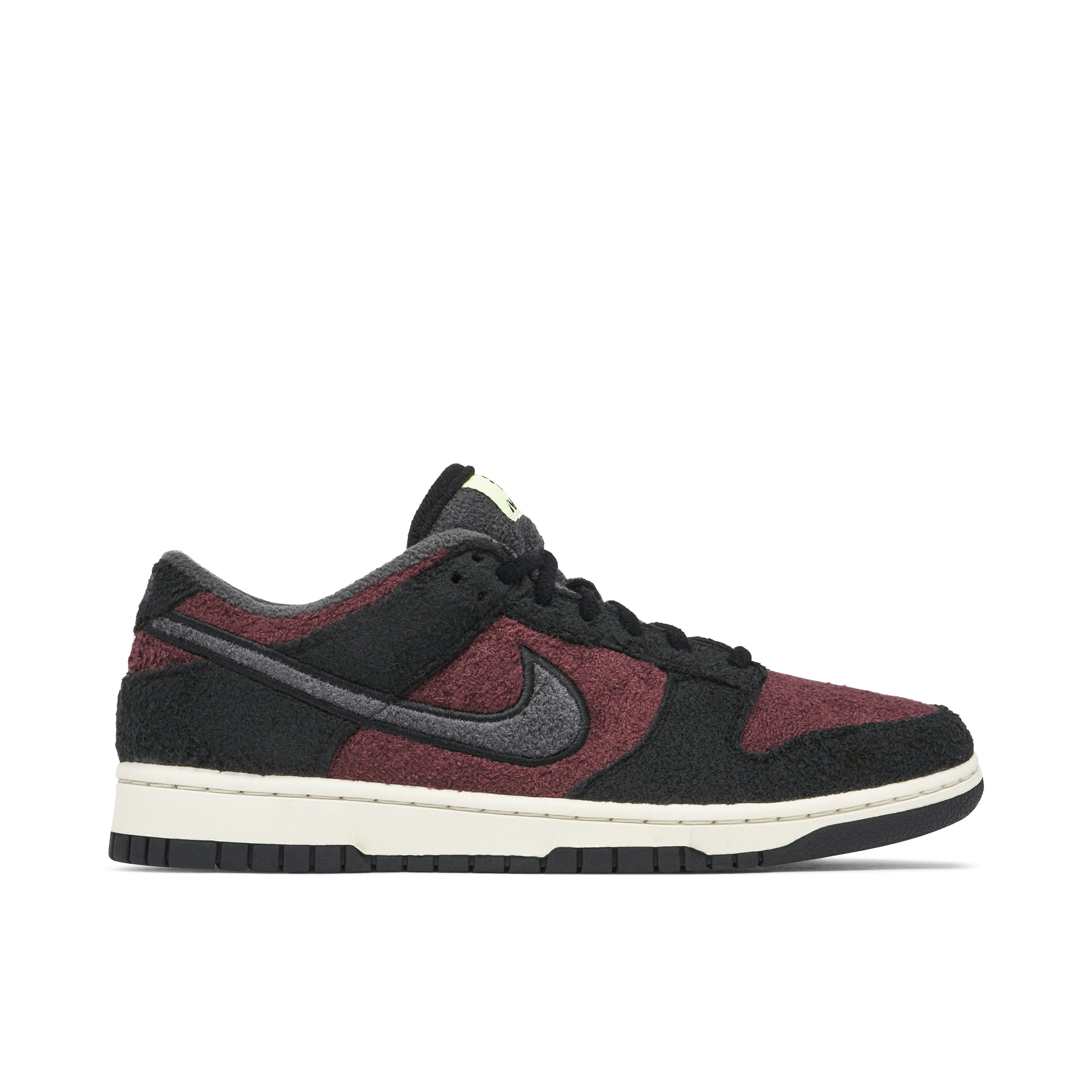 Nike Dunk Low Fleece Black Maroon